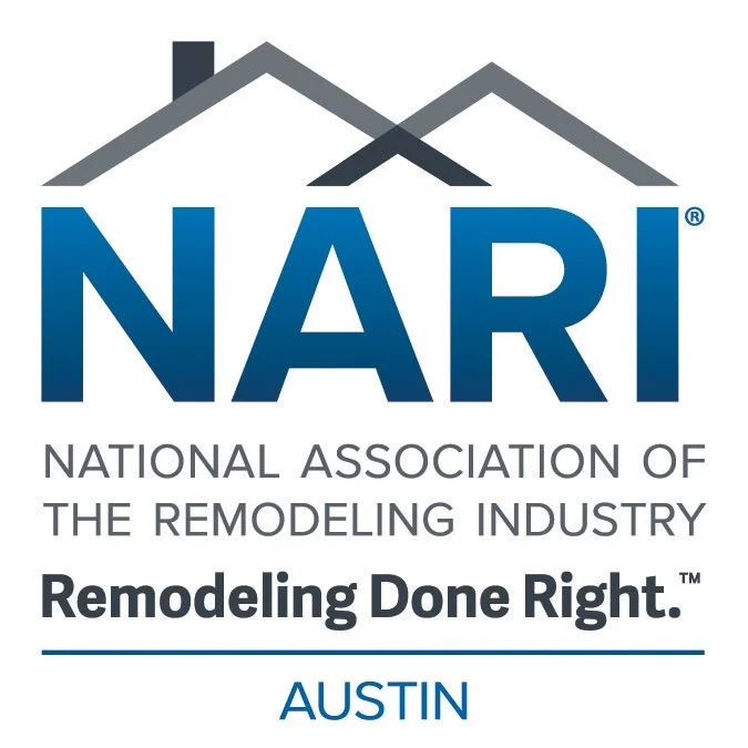 Logo of the National Association of the Remodeling Industry (NARI) with a stylized roof above the text. The logo includes the words "NARI," "National Association of the Remodeling Industry," and the slogan "Remodeling Done Right." The city "Austin" is displayed at the bottom.