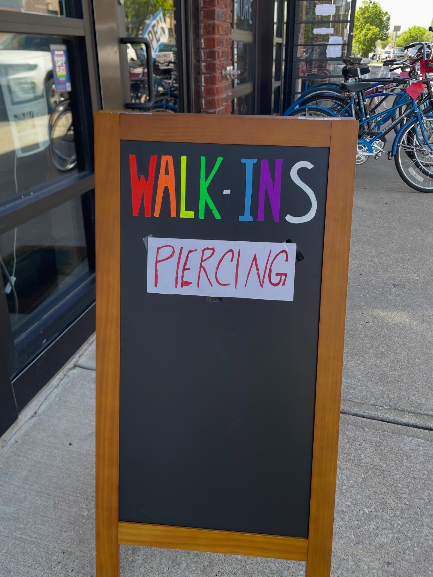 Don&rsquo;t worry, @gremlinstabs didn&rsquo;t make the sign. 😆 Come get stabbed by a #pro 💪🌈👀 #kcpiercing #piercer #lgbtq #walkins