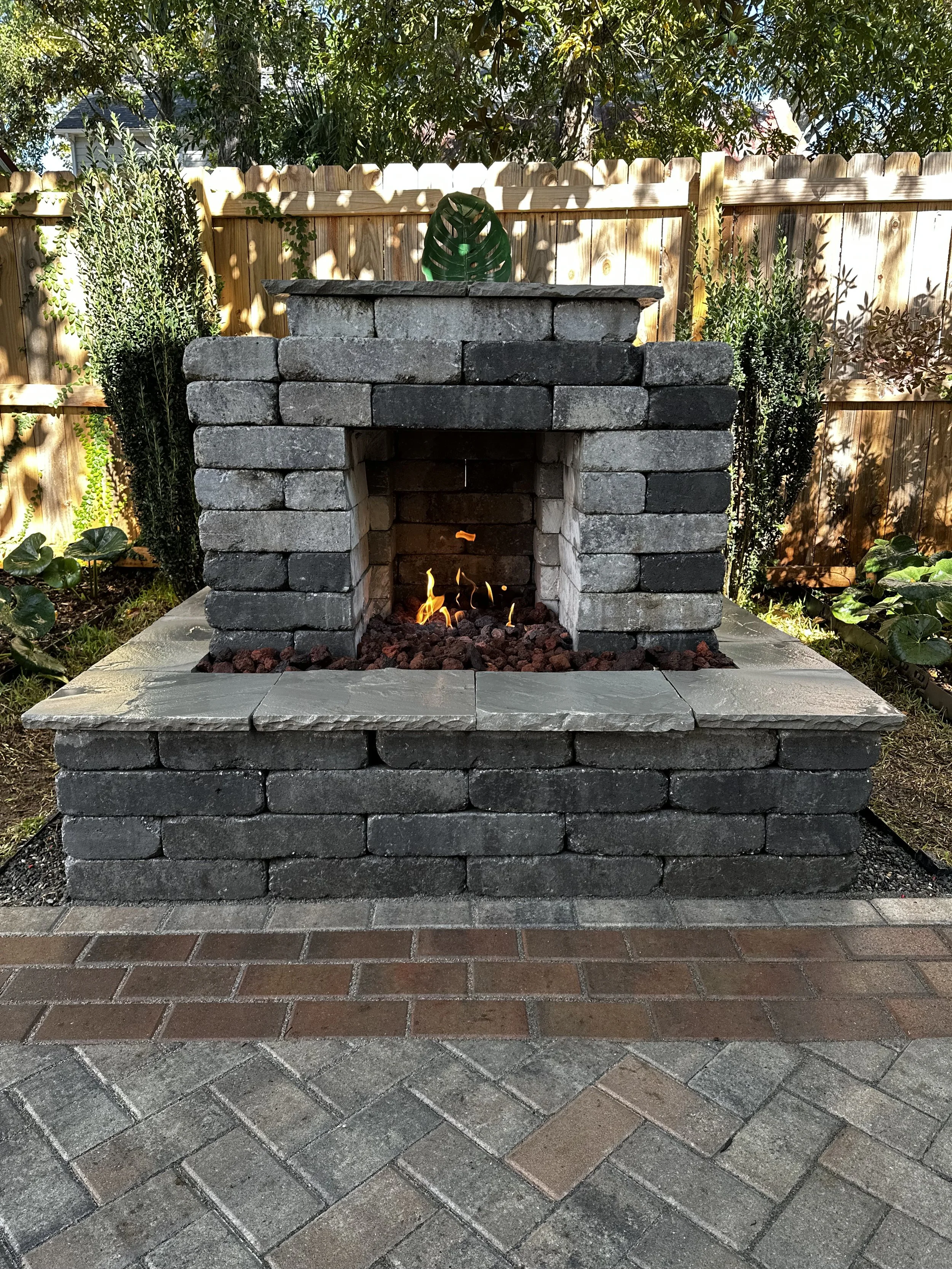 Stone Fireplace