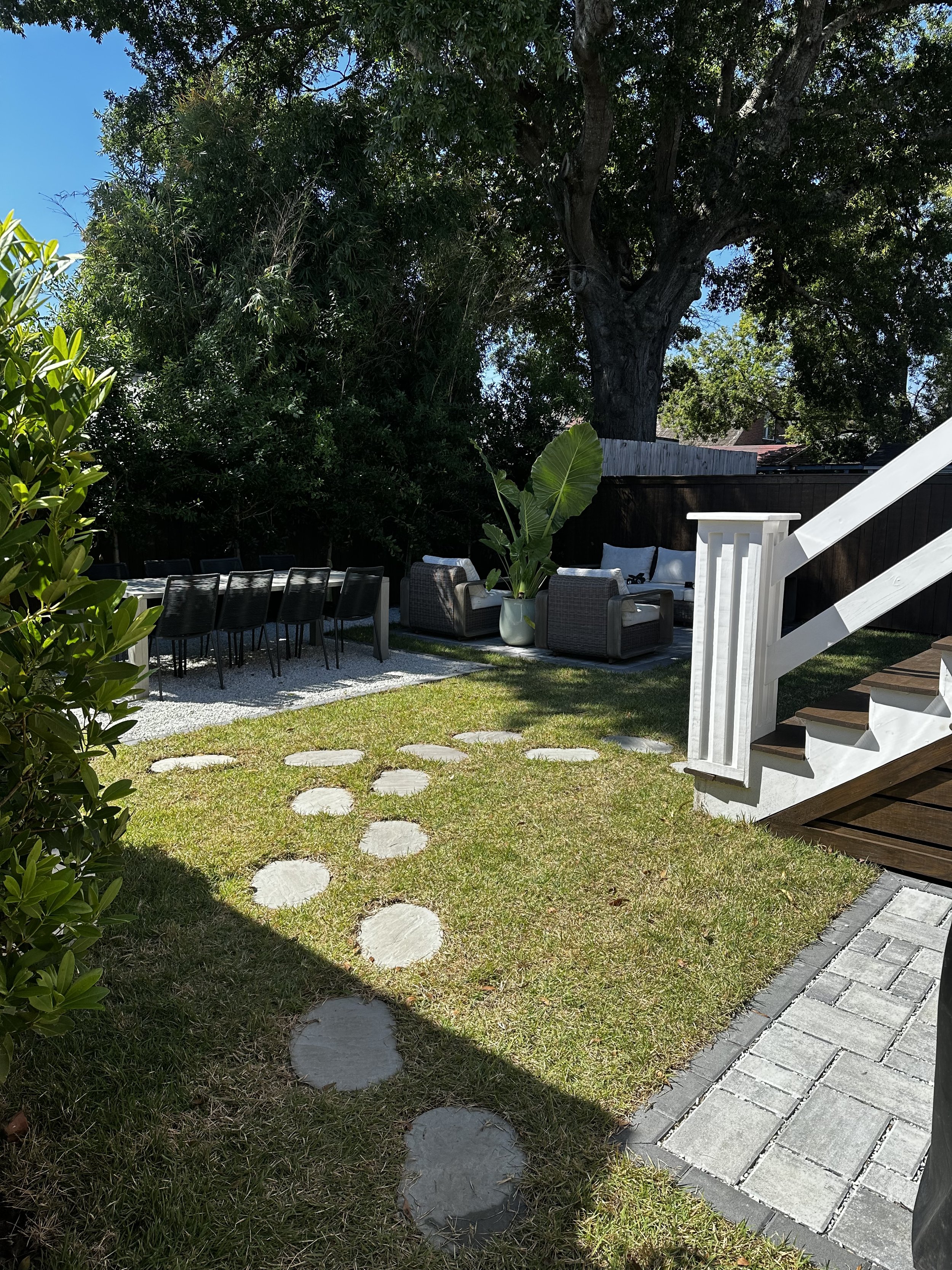 Bluestone Stepping Stones and Backyard Renovation