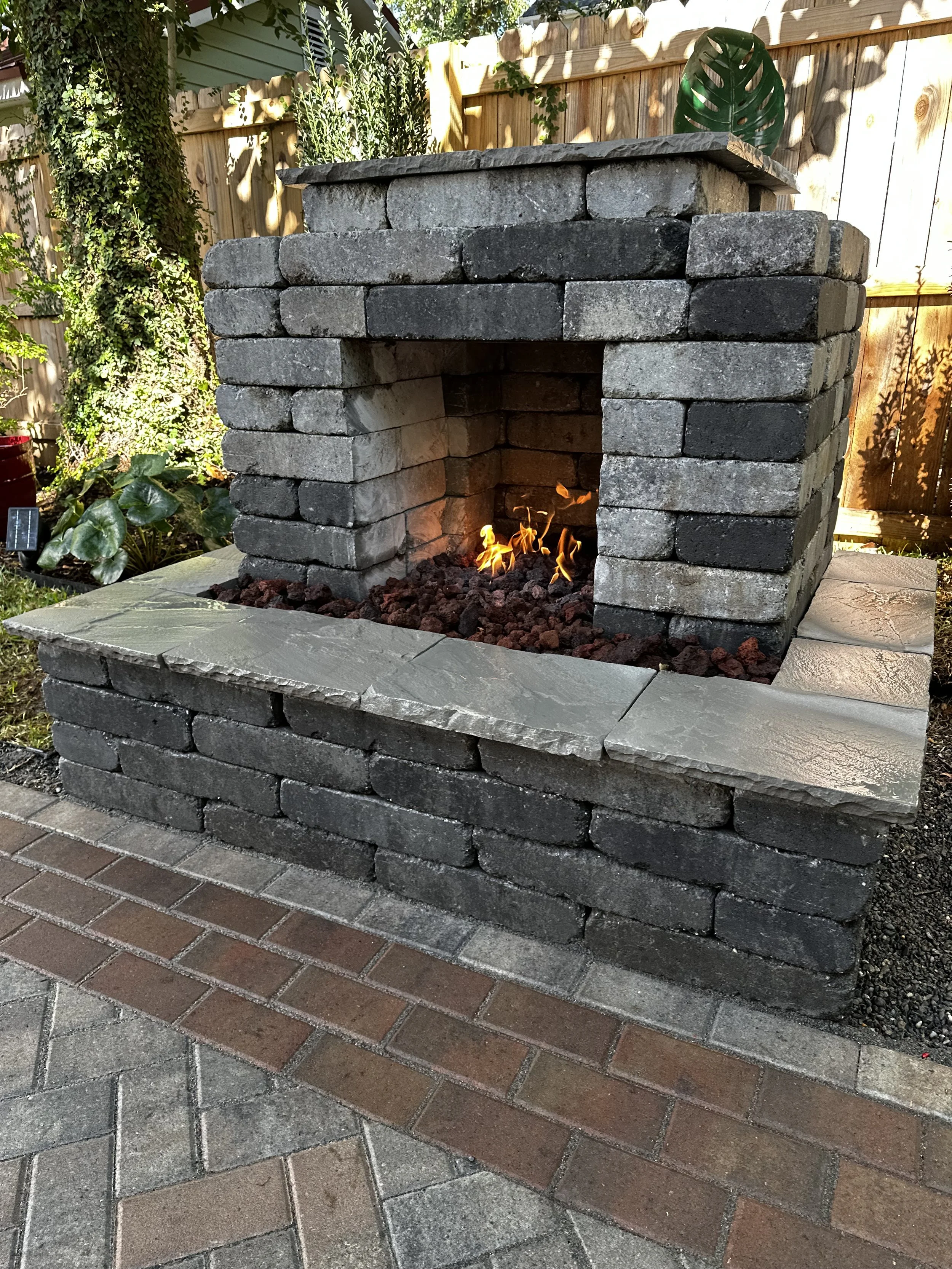 Stone Fireplace