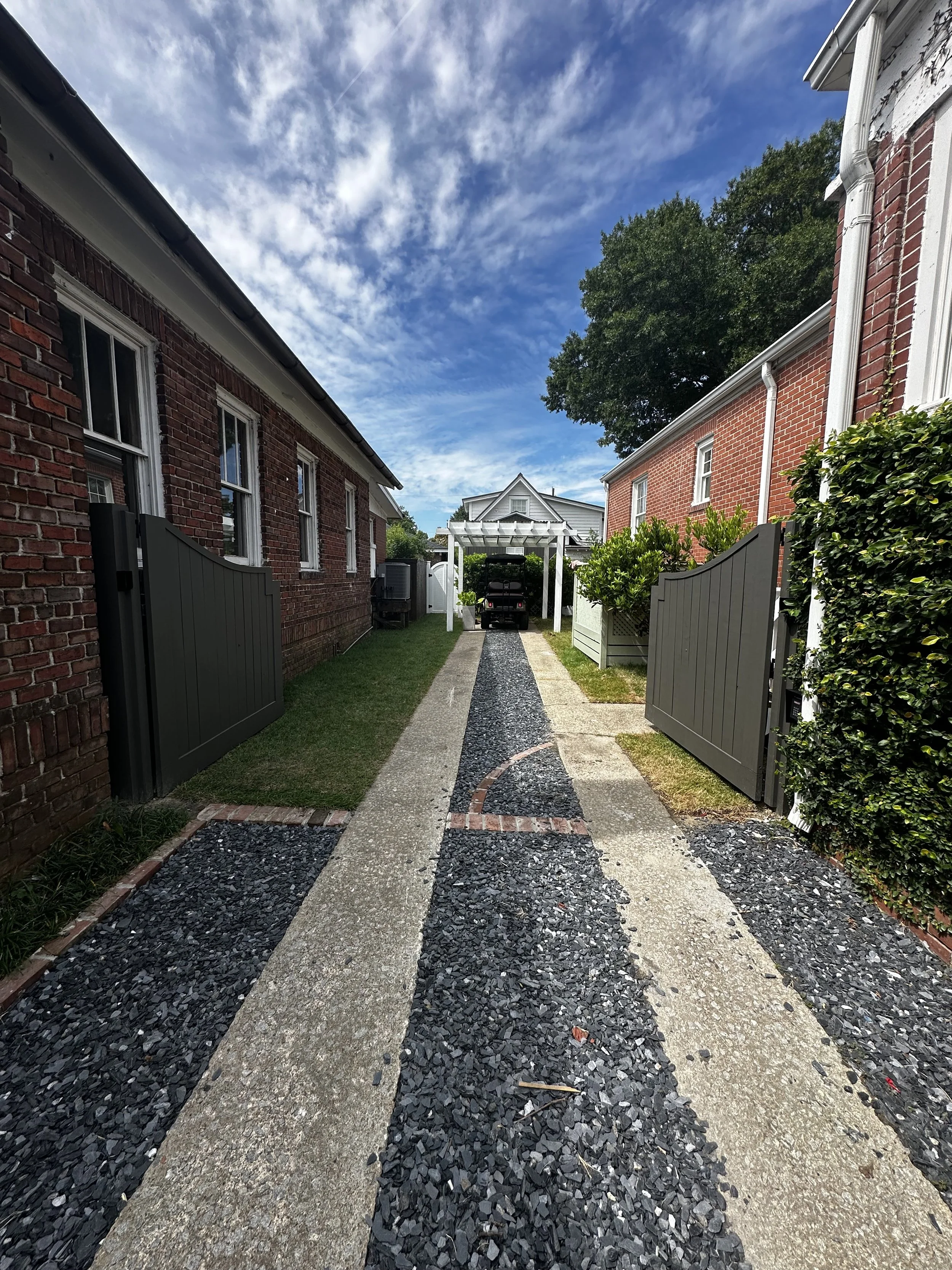 Gravel and Concrete Driveway