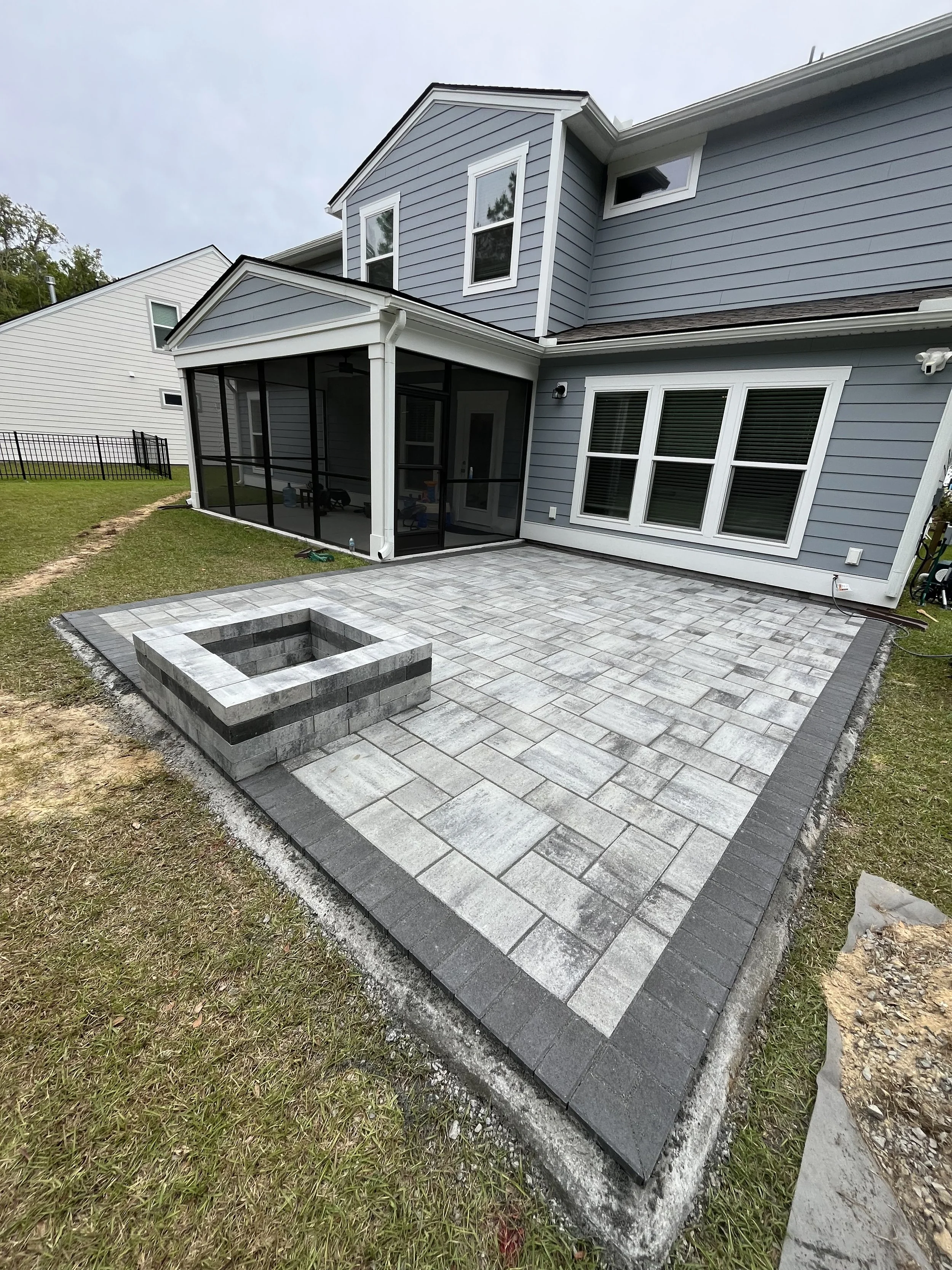 Paver Patio with Fire Pit