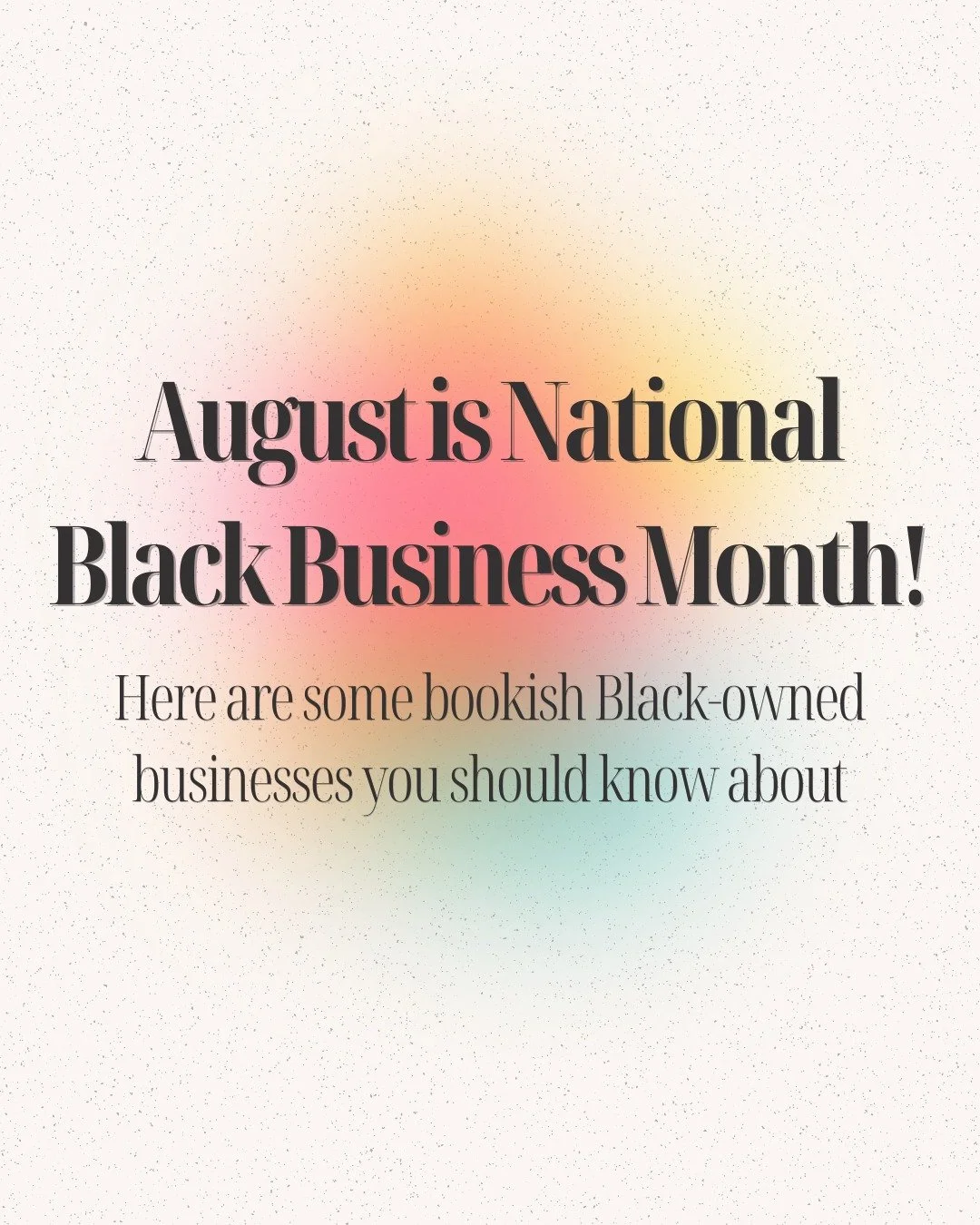 It's #blackbusinessmonth ! Here are just a few of the many awesome Black-owned bookish businesses out there 💗