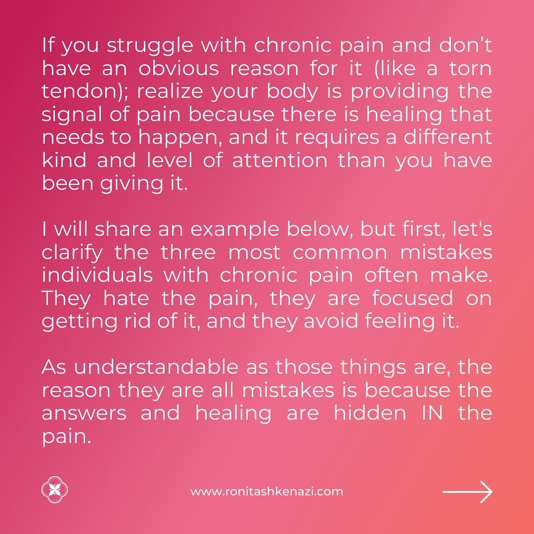 Unlock the hidden messages in your chronic pain. Sometimes it&rsquo;s not just physical, it&rsquo;s a signal from parts inside you, a call for presence, attention and deeper healing. Learn more. 

#chronicpain #traumahealing #somatichealing #partswor