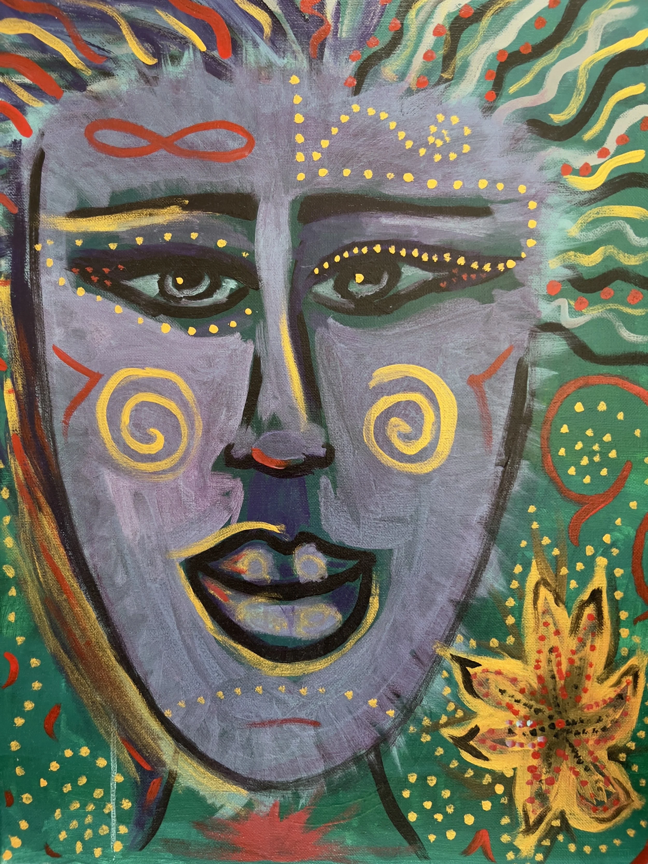 My first painting, 2018. 