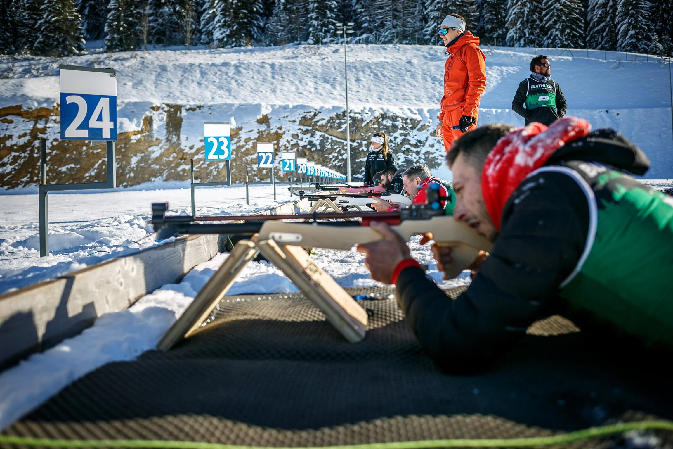 Cours collectif de biathlon montagne du Jura