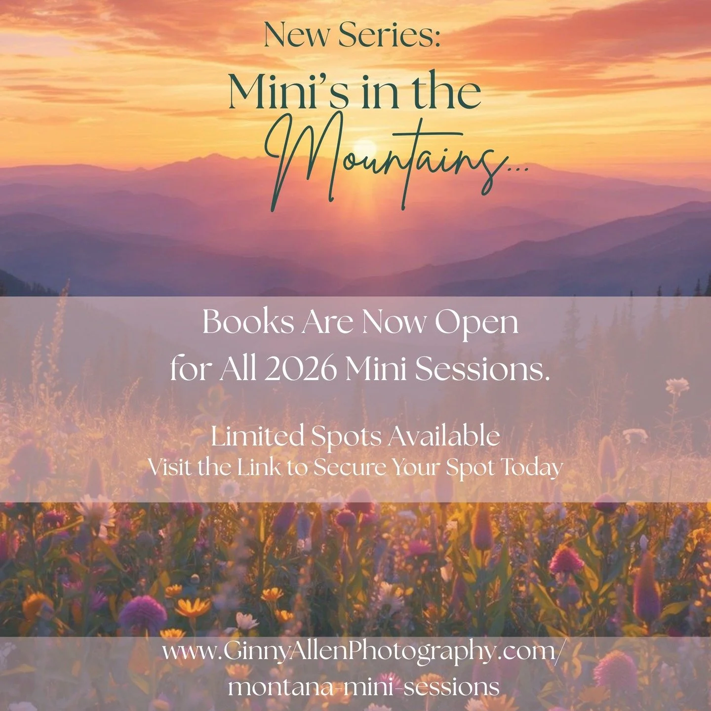 I&rsquo;ve been hard at work creating something new for this year&hellip; I&rsquo;ll be offering Mini&rsquo;s in the Mountains 🤍

A curated series of 6 mini sessions held in some of my favorite mountain locations around the Flathead Valley. Think go