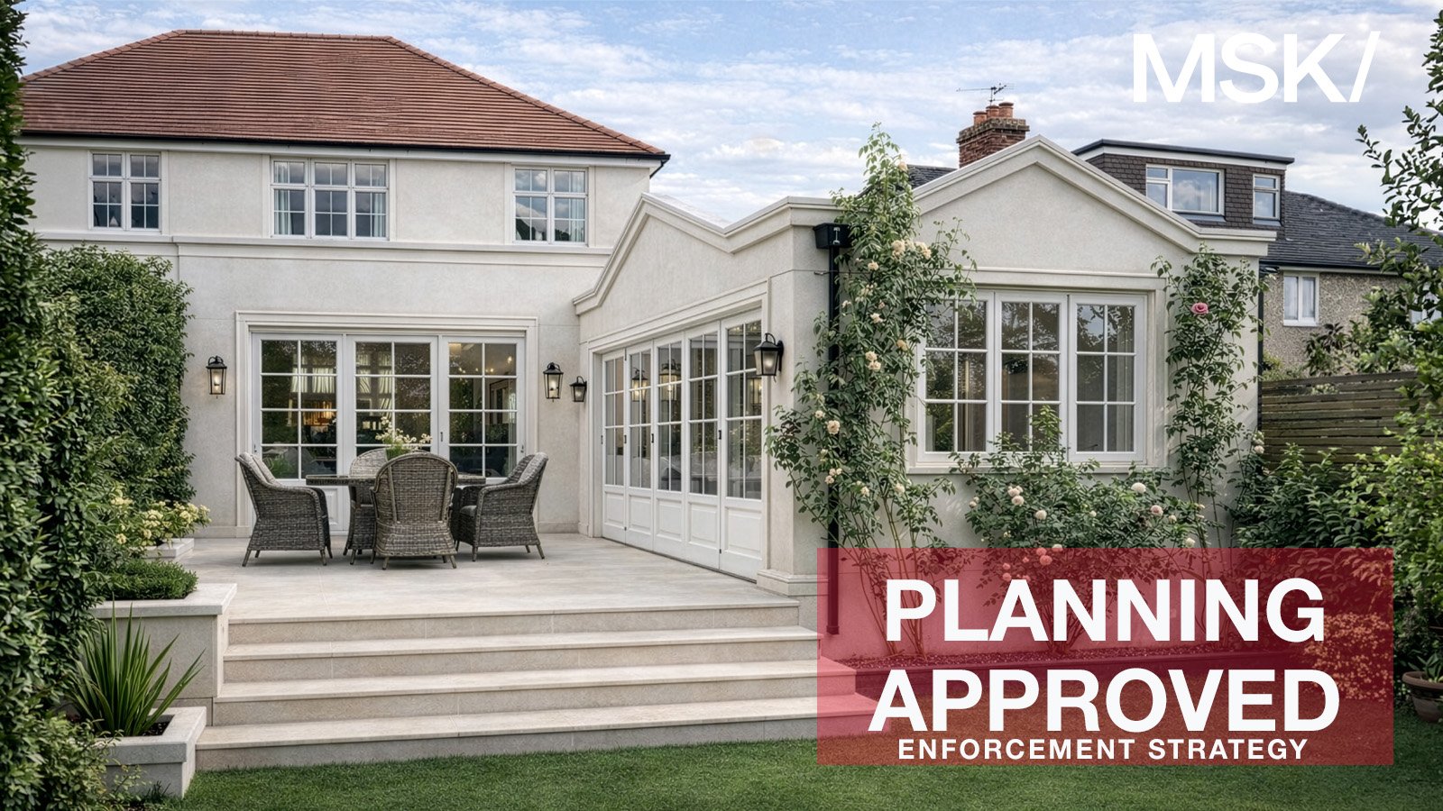 Planning permission approved rear extension Hertsmere Hill Rise enforcement strategy