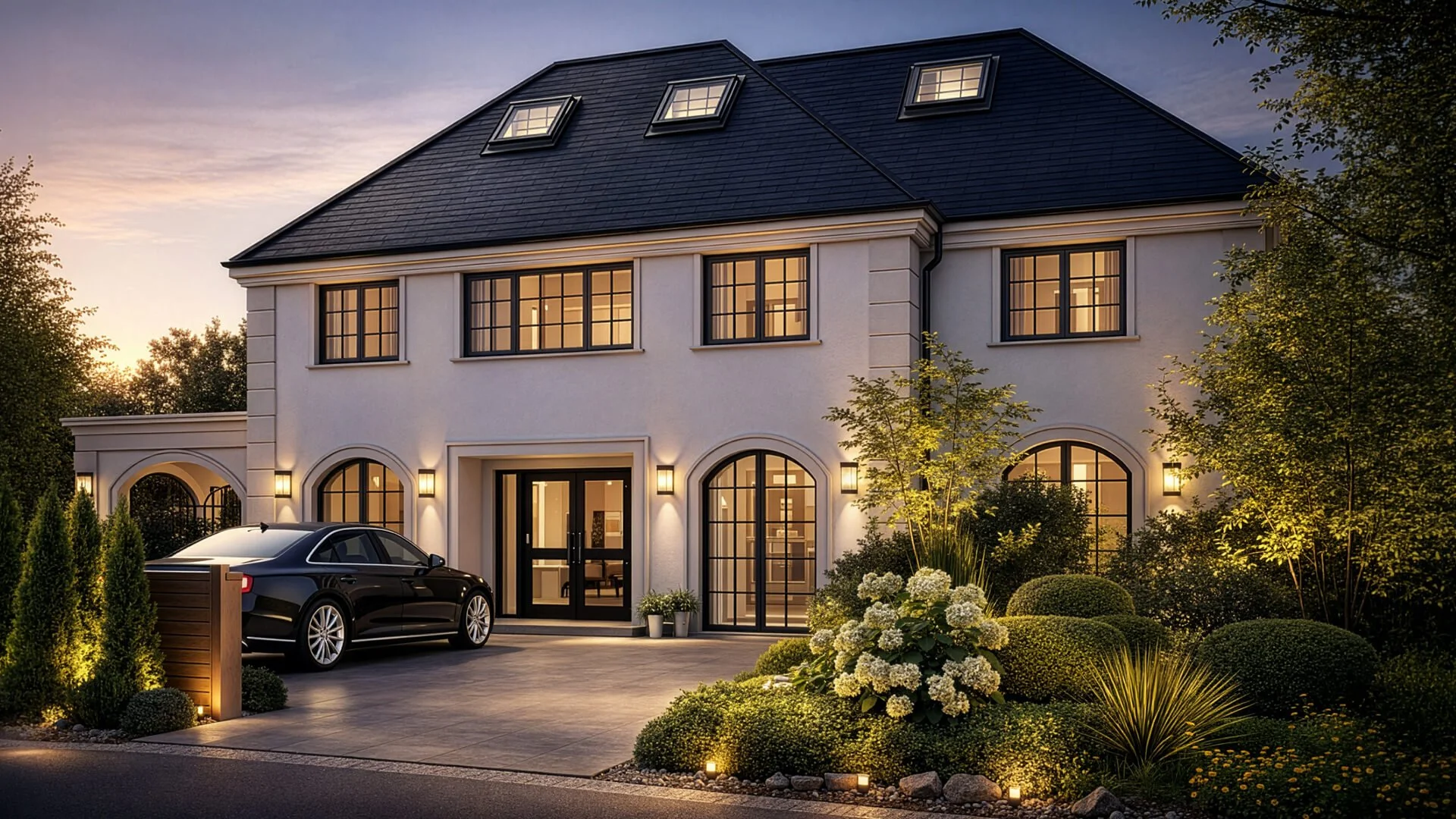 Street-level view of a modern new build dwelling in Cambridge designed by MSK Design Ltd. The project demonstrates high-quality residential design and complex planning expertise outside London.