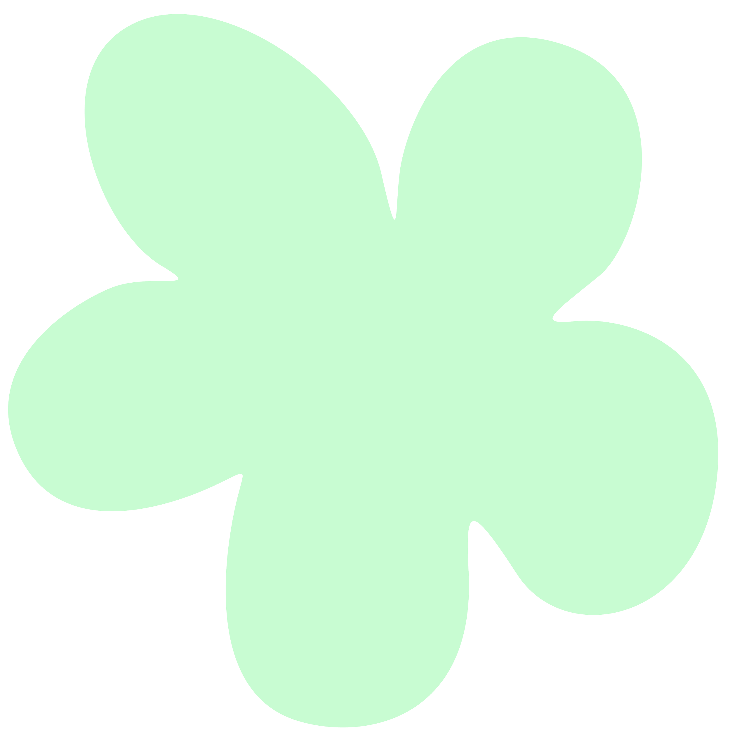 A stylized illustration of two overlapping speech bubbles in light green color.