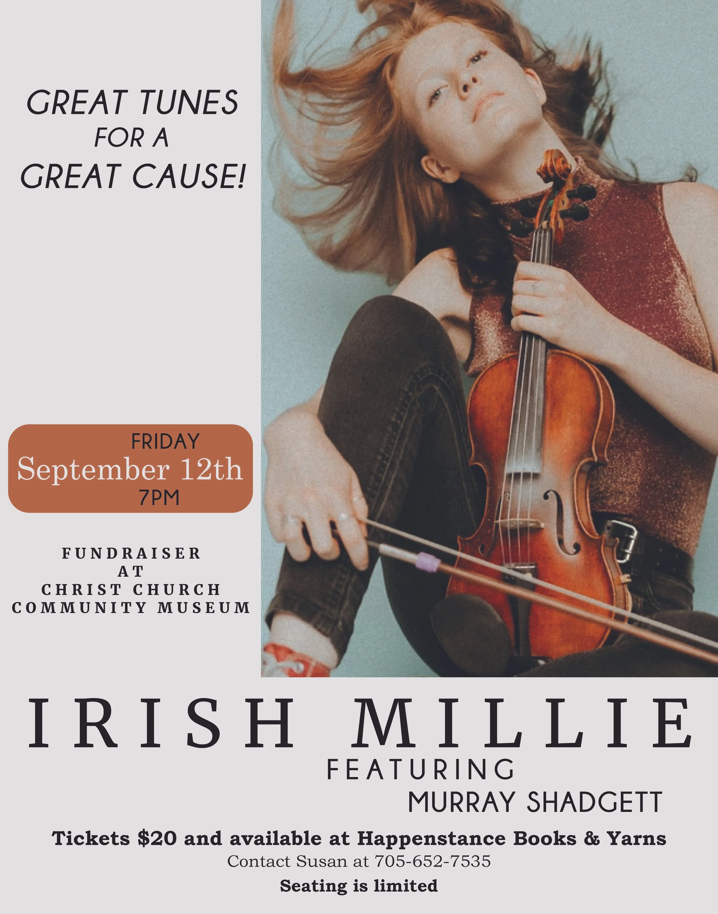 Save the Date - Irish Millie Returns to Christ Church!