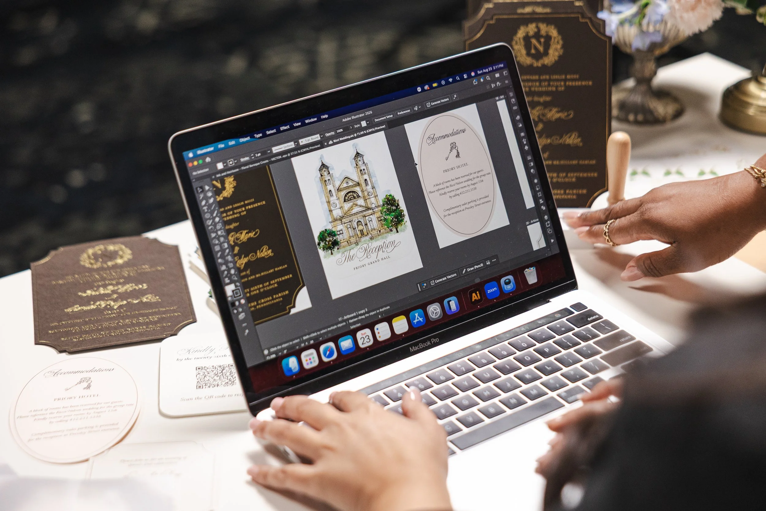 Pittsburgh wedding stationery design consultation