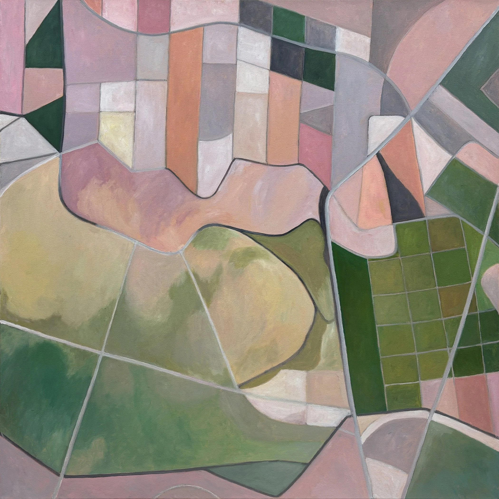  Not Far from the Sea  2026, oil on canvas, 40 x 40 inches