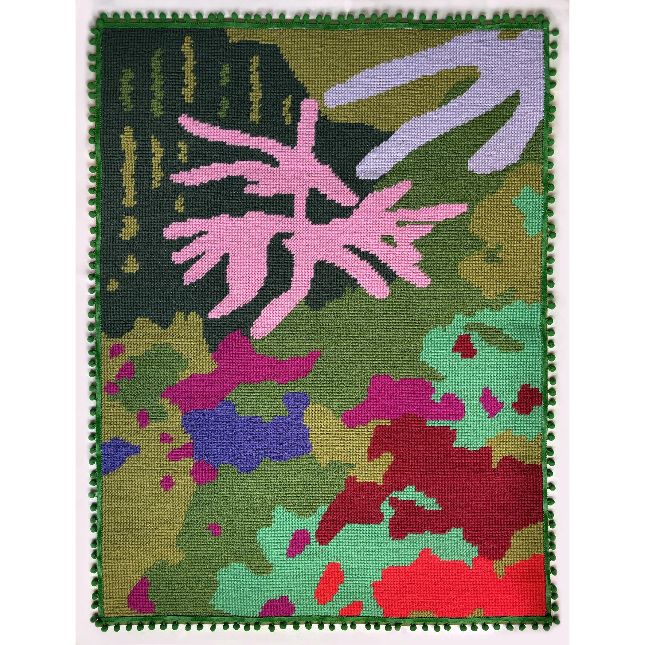  Garden of Eden  2026, wool embroidery, felt, trimming, 41 x 31 x 0.5 inches