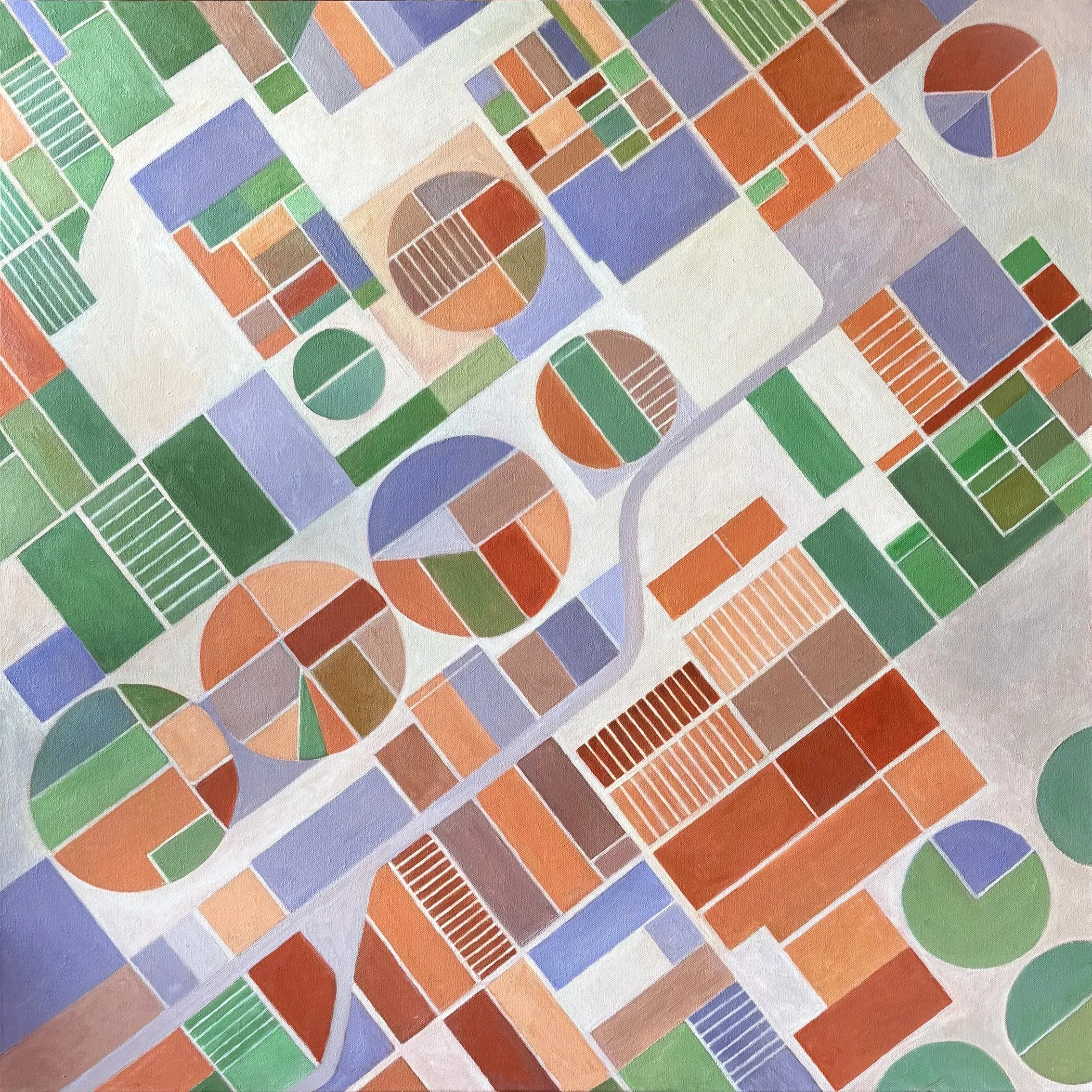  Copper Land  2026, oil on canvas, 40 x 40 inches