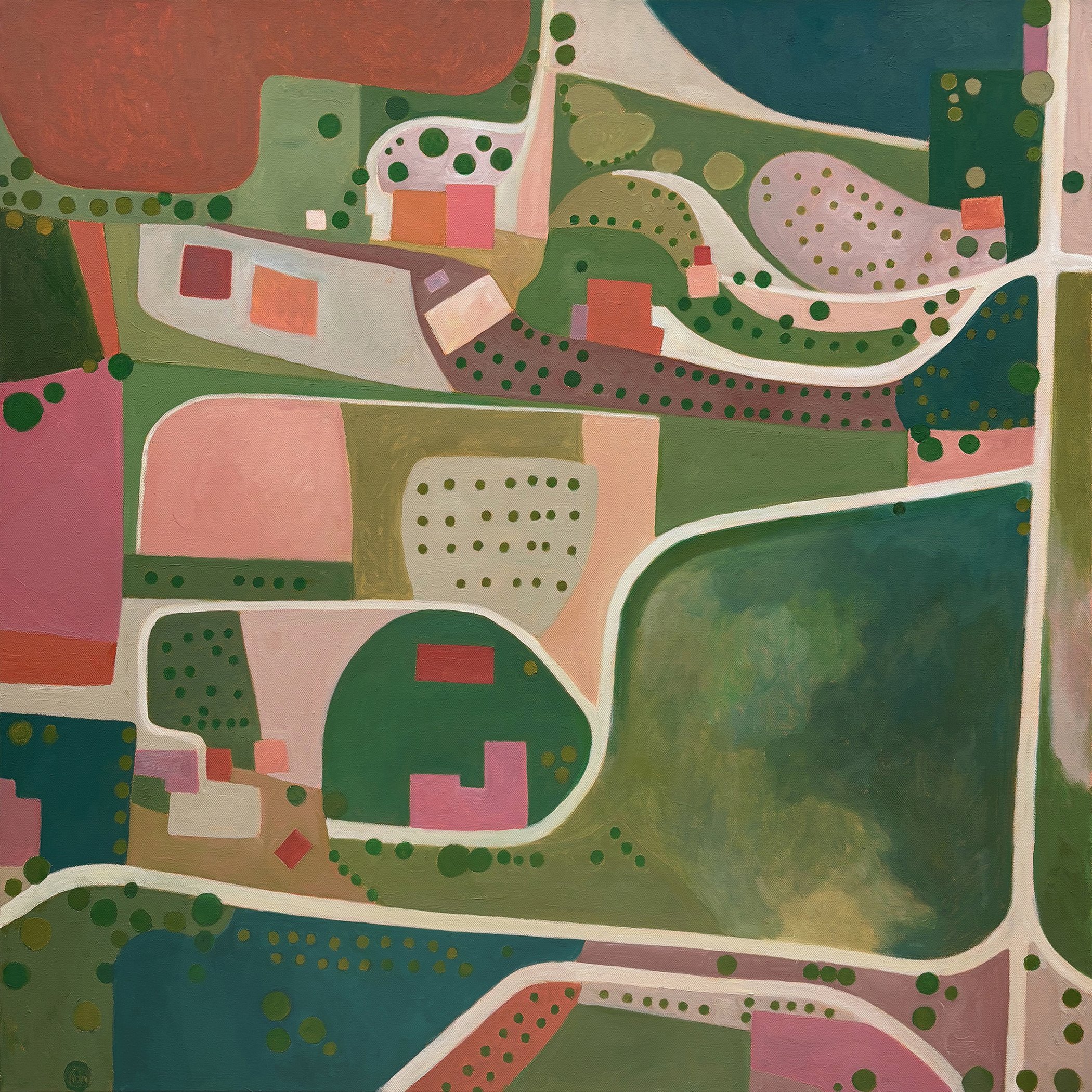  Etruscan Land  2026, oil on canvas, 40 x 40 inches