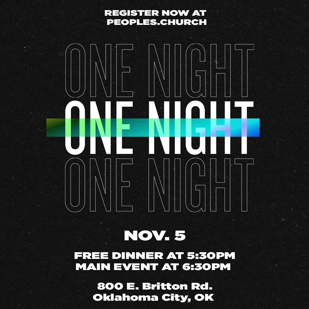One Night is this Sunday! We can&rsquo;t wait to celebrate all that God did in 2023 and receive vision for 2024. Hope to see you there! @peoples.church