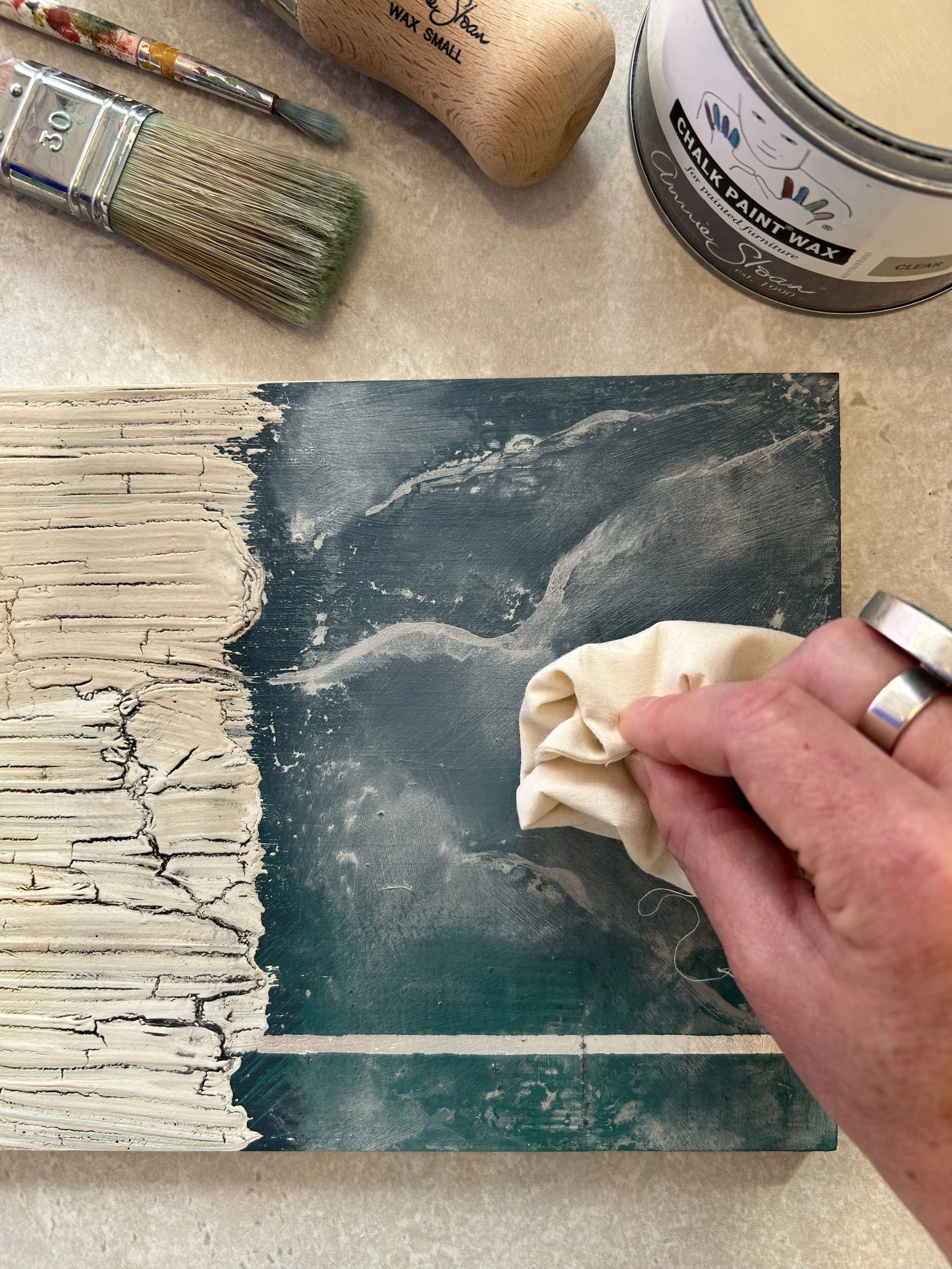 Annie Sloan Chalk Paint Workshop Bristol marbling.jpeg