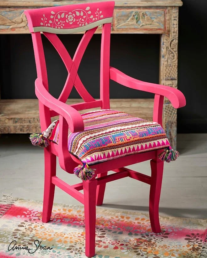 Indian-inspired-Capri-Pink-chair-with-Faux-Bone-Inlay-stencil-1.jpg