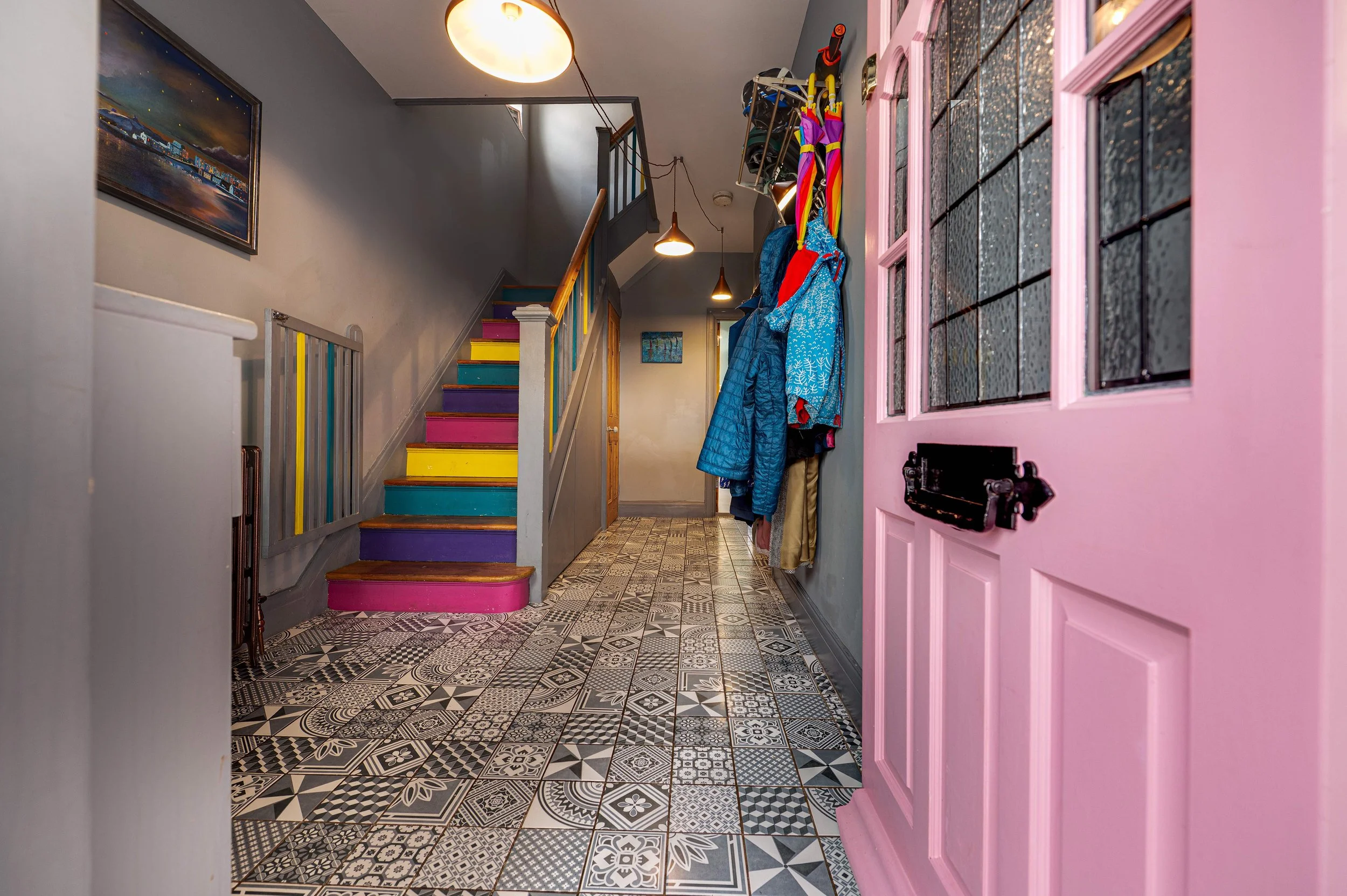Rainbow Stairs Hallway Interior Design Stylemongers Bristol.jpeg
