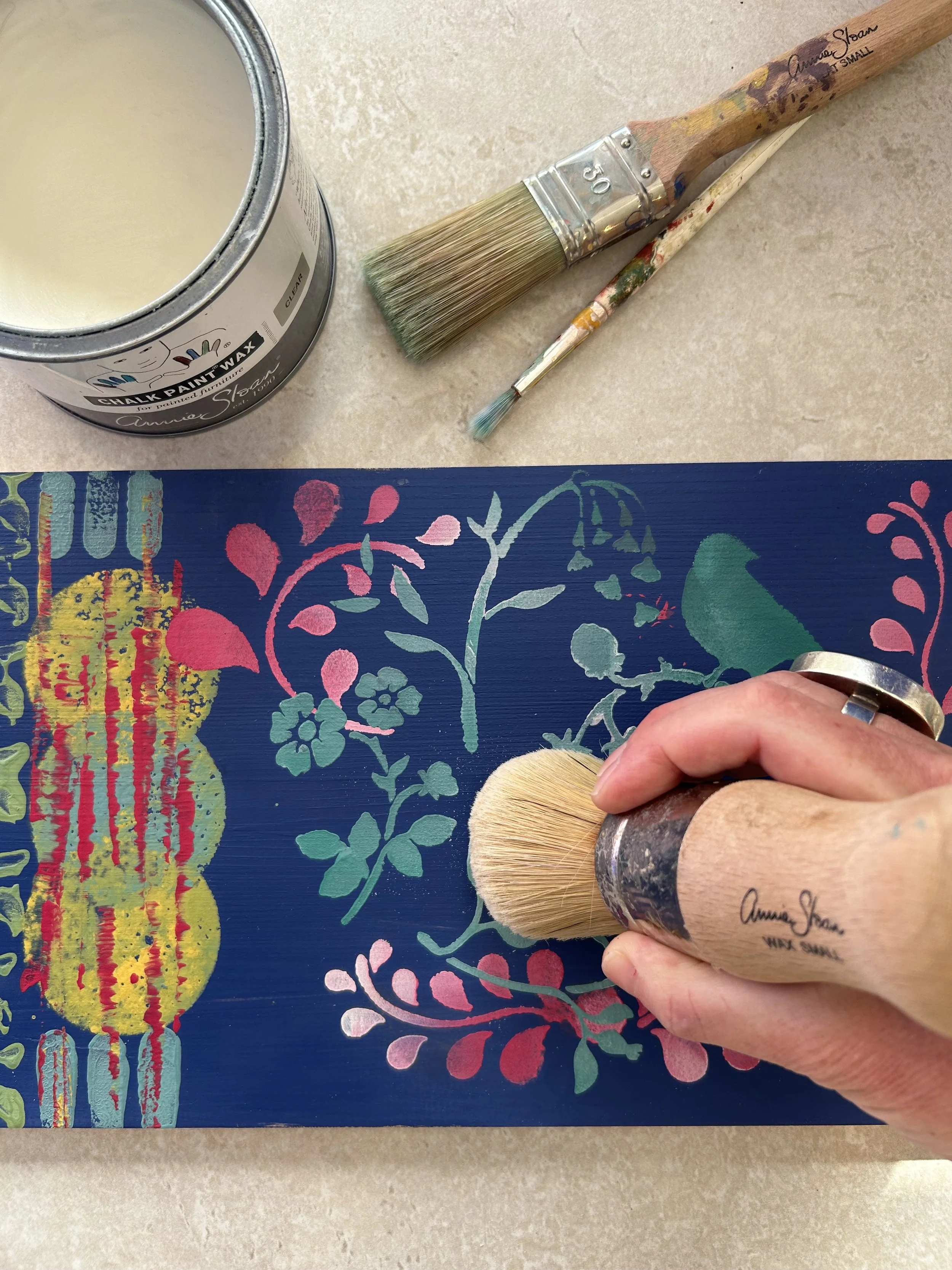 Annie Sloan Chalk Paint Workshop Bristol stencilling.jpeg
