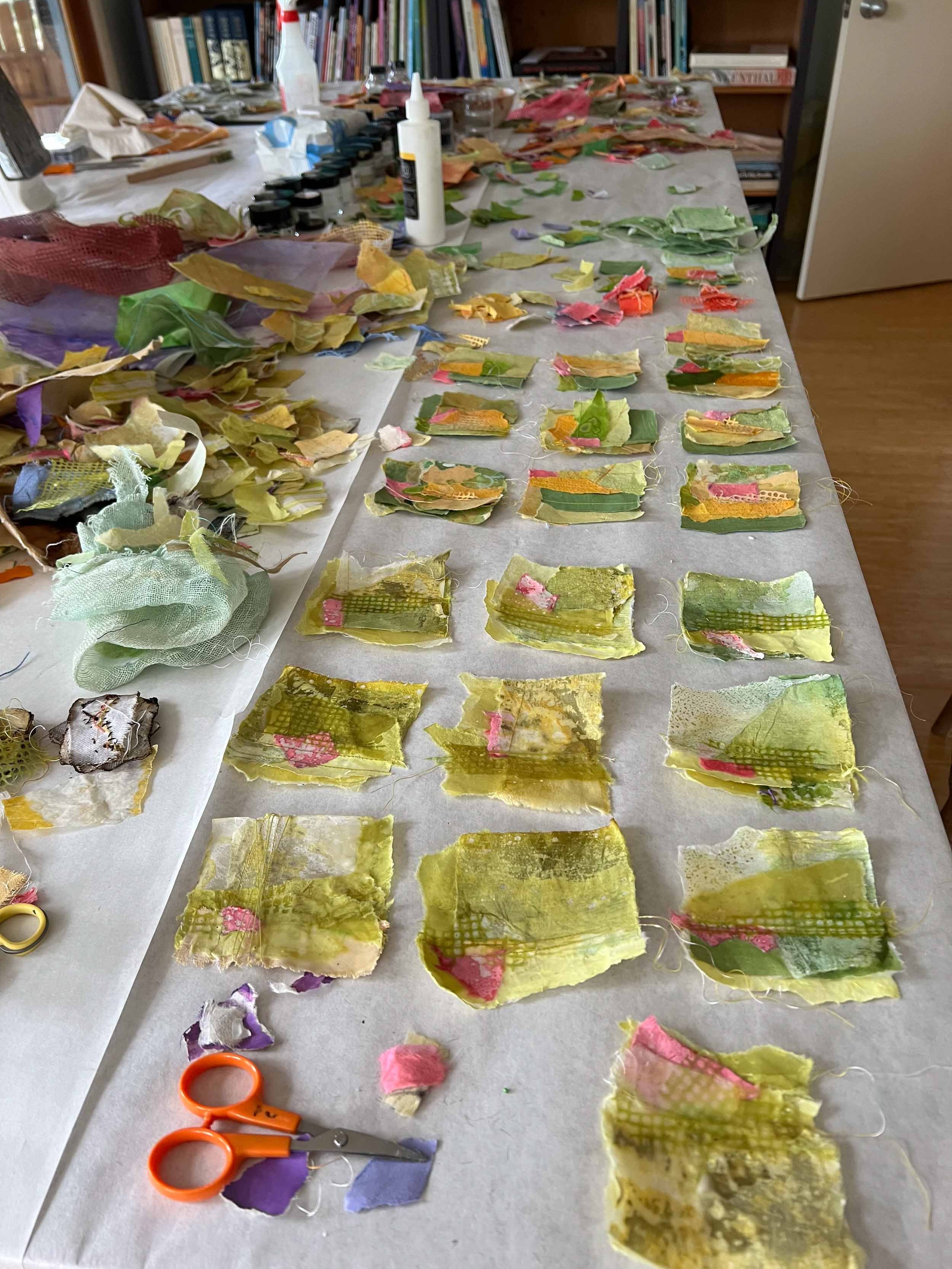 Roberta Wagner working on mixed media superbloom collection 2.jpg