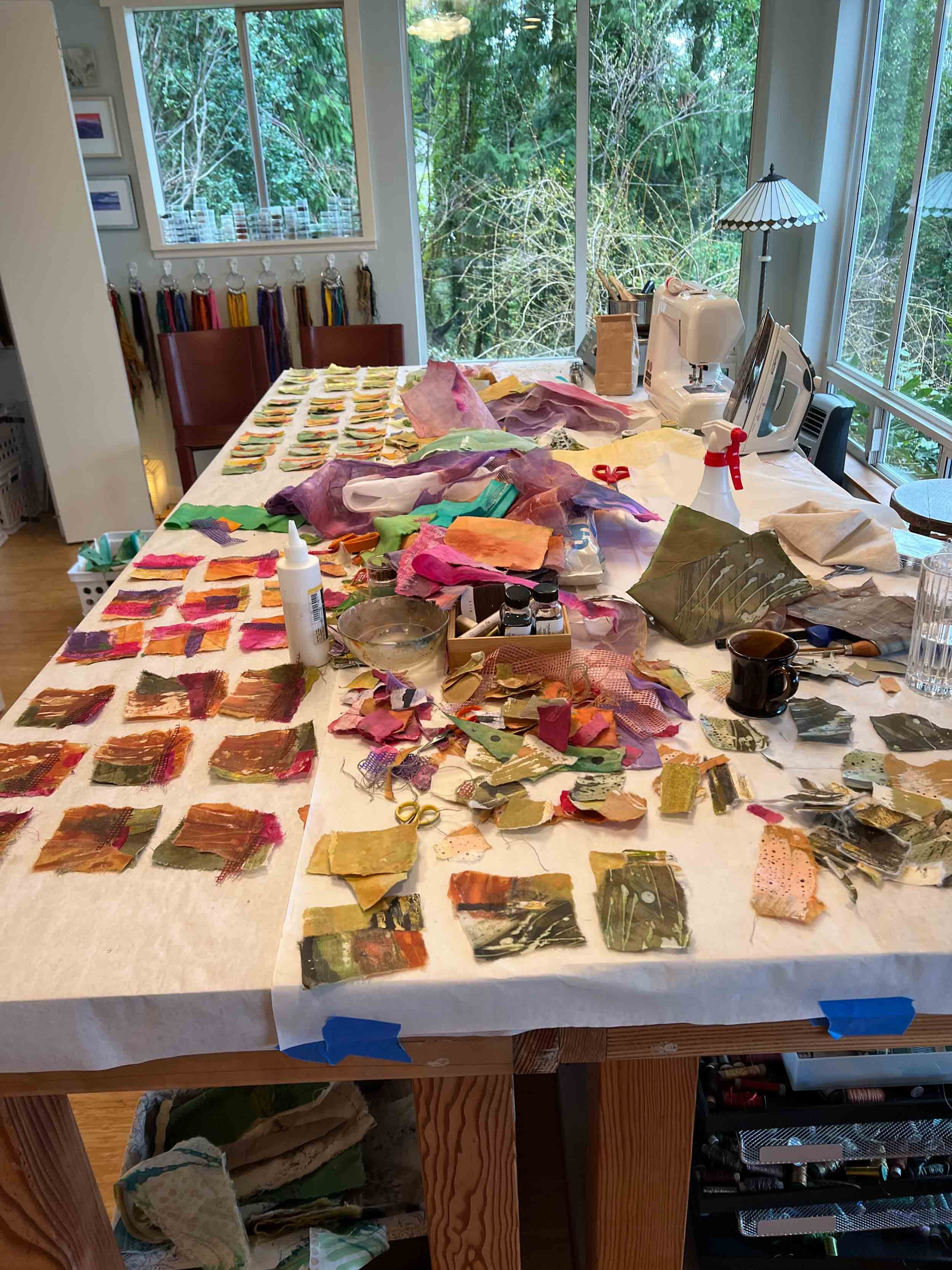 Roberta Wagner working on mixed media superbloom collection 5.jpg