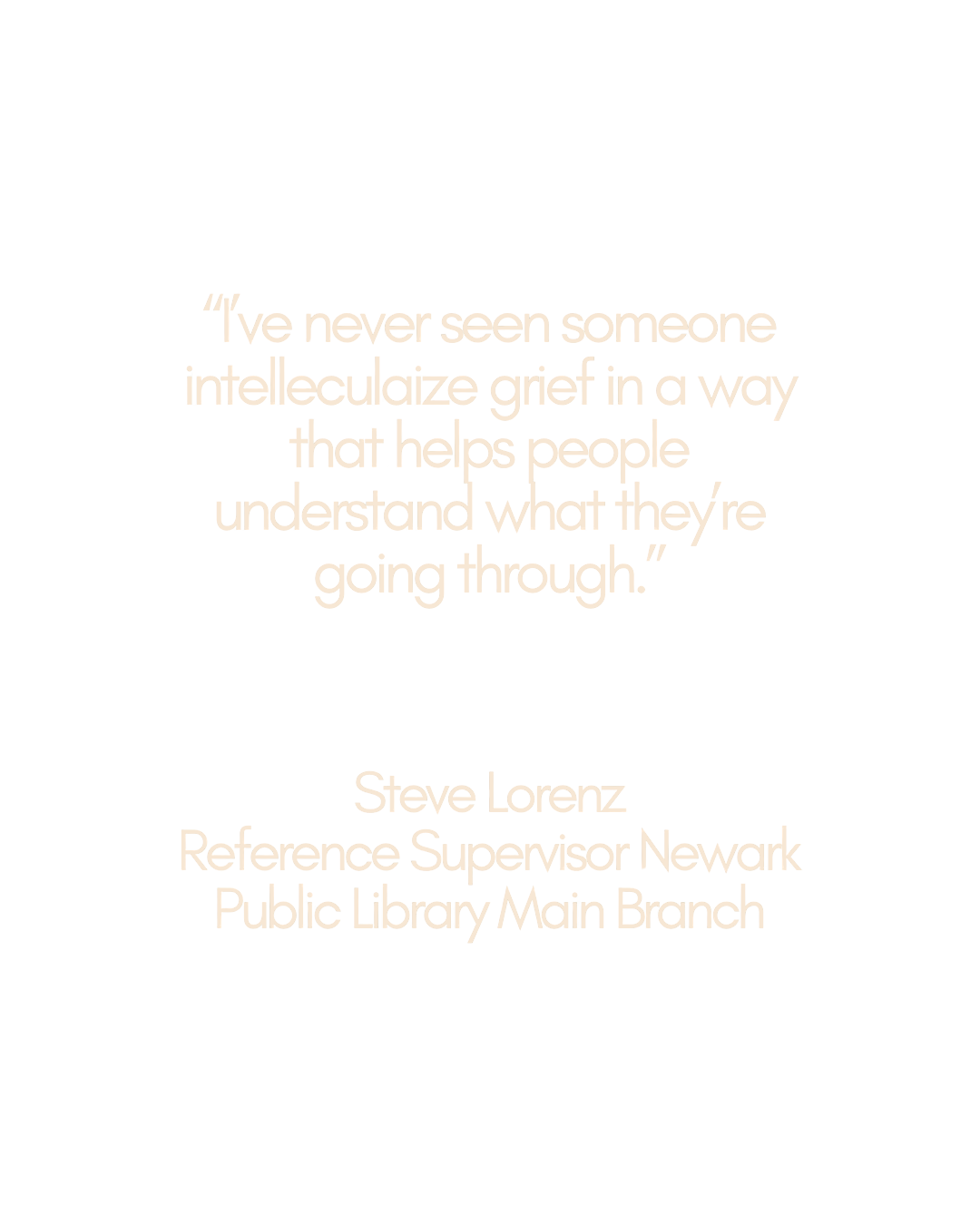 Inspirational quote about understanding grief on a black background with white text.