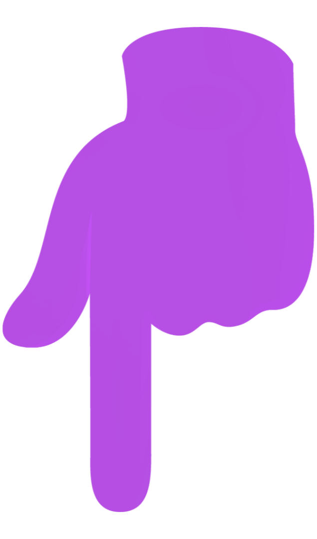 A purple popcorn-shaped object with a light purple stick.