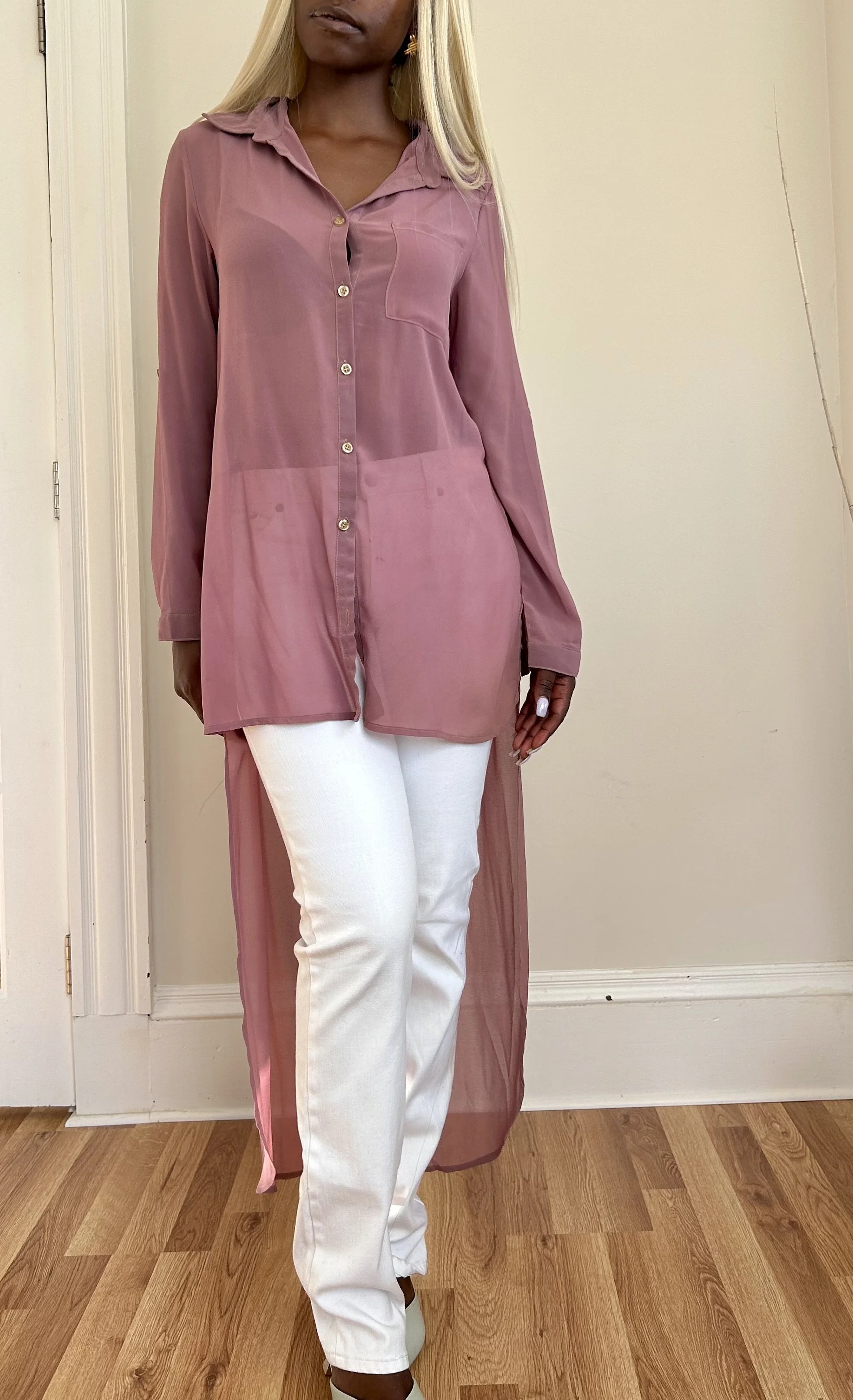 Petunia High-Low Sheer Top