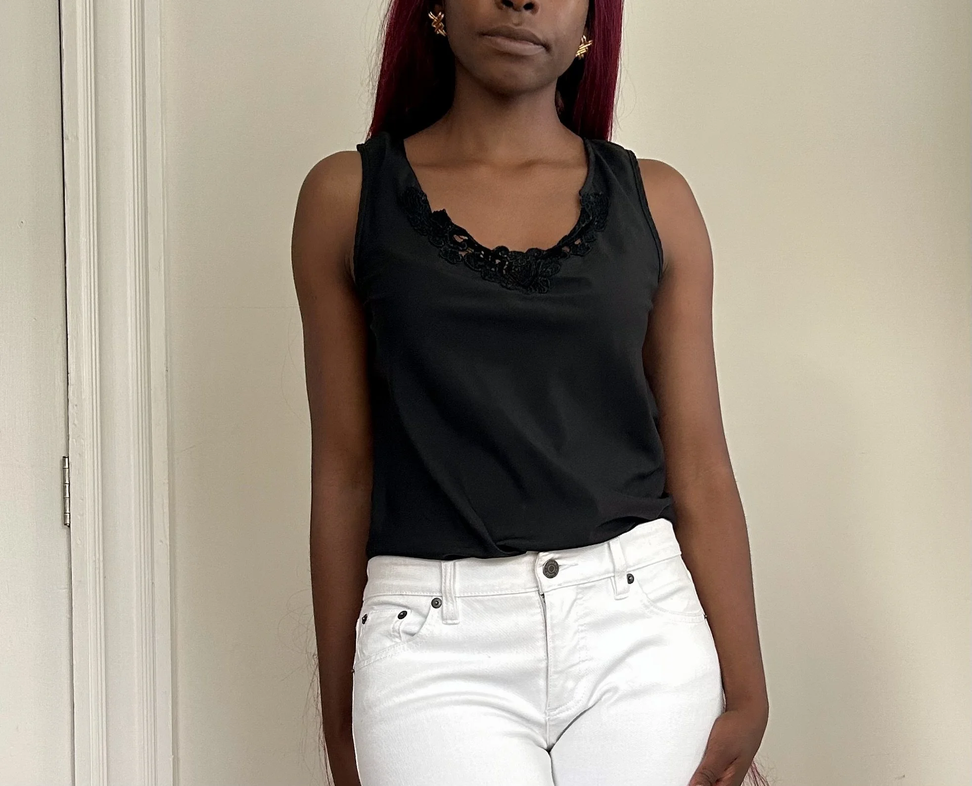 EMBROIDERED Scoop-Neck Dress Tank