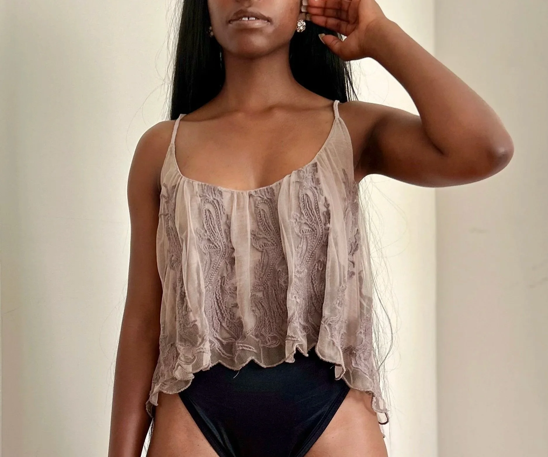 Gypsy Mesh Embroidered Cami