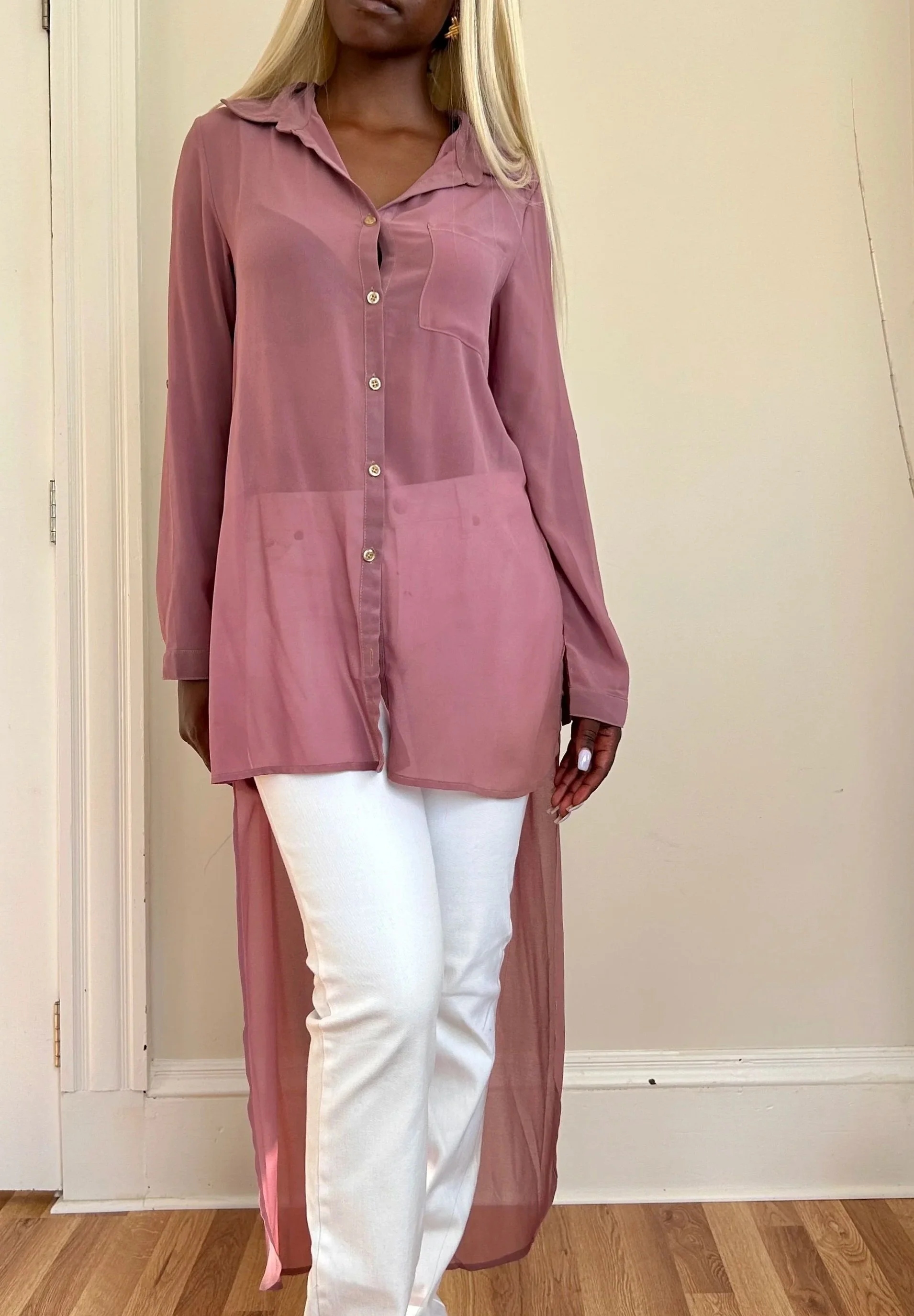 Petunia High-Low Sheer Top