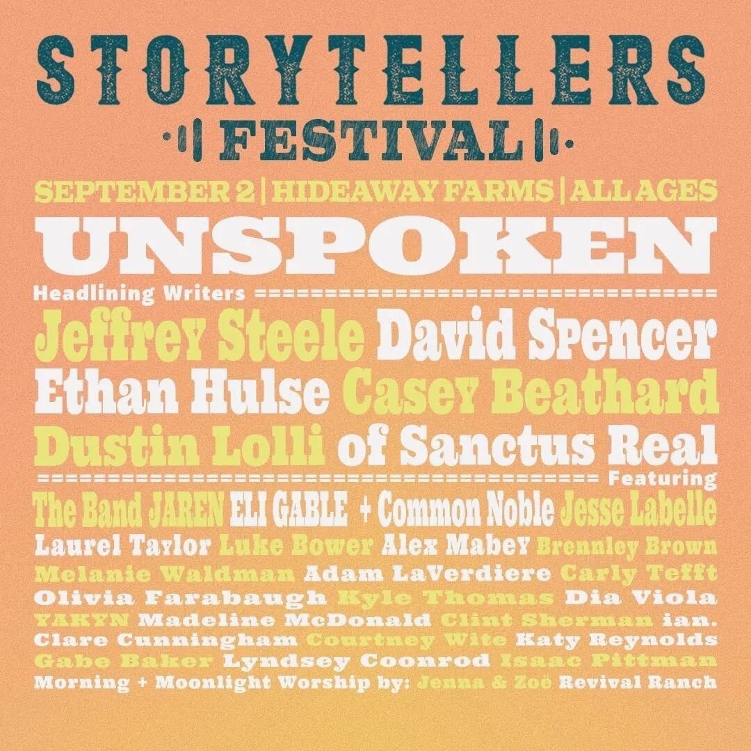 Storytellers Festival
September 2nd