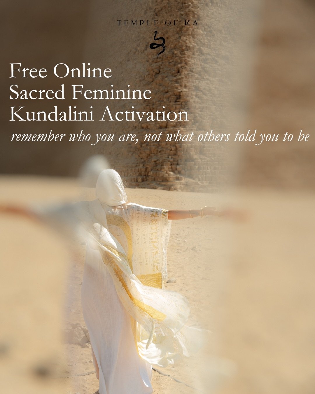 Everyone deserves to know who they are at a soul level.

Sacred Feminine Kundalini Activation goes beyond a healing modality, it&rsquo;s a ceremonial space to explore the depths of your soul.

A playground for your soul to play, express and be all th
