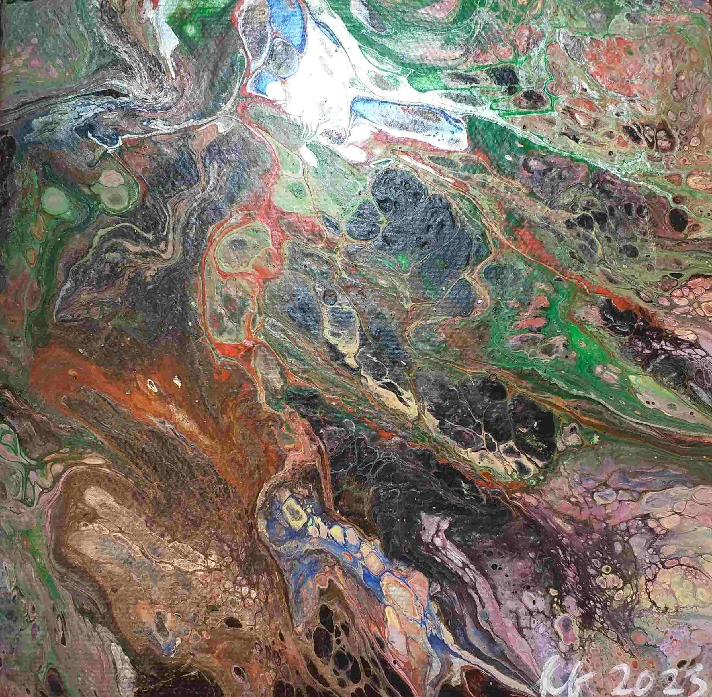 7 of 22, Acrylic on Canvas, 6x6 inch
