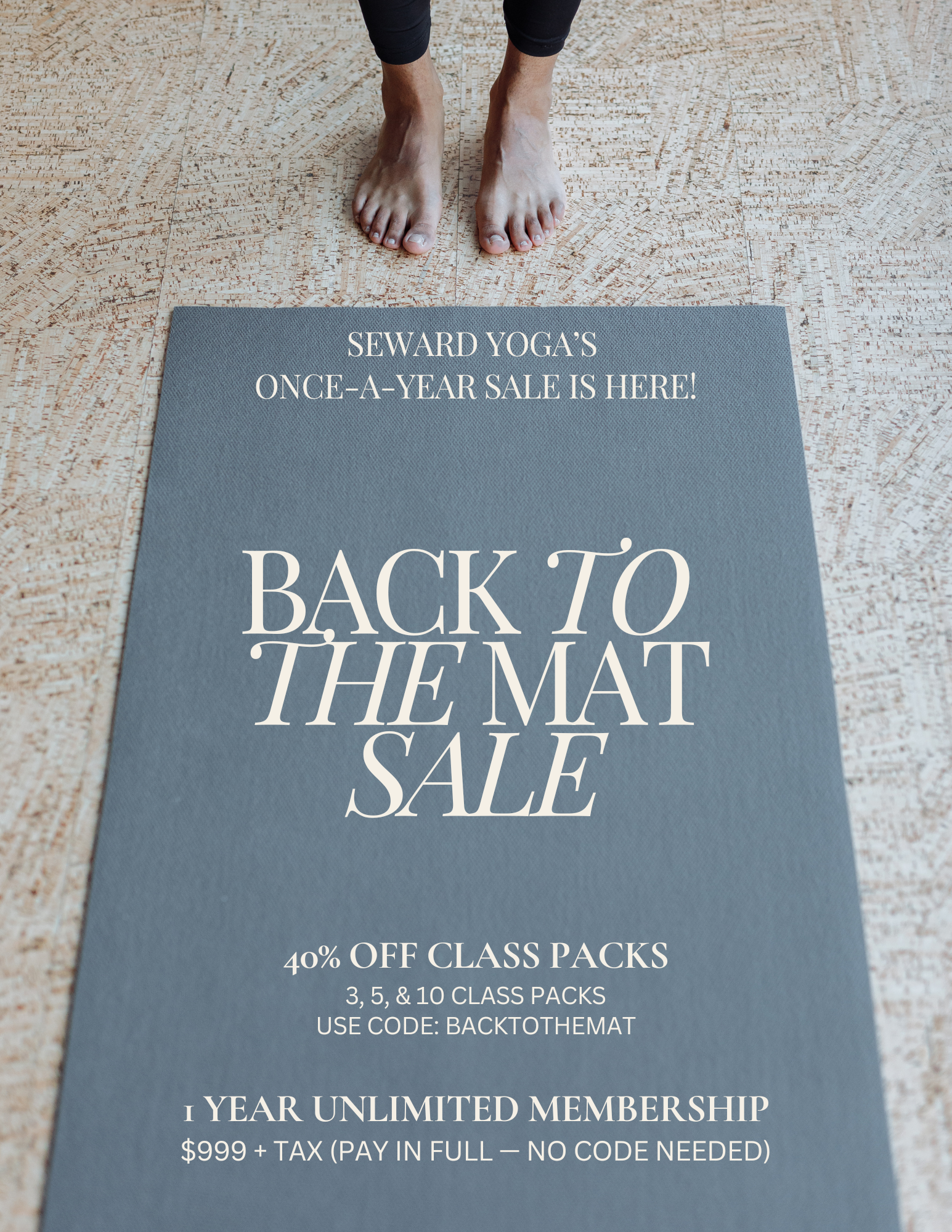 Back to the Mat: Our best sale of the year!