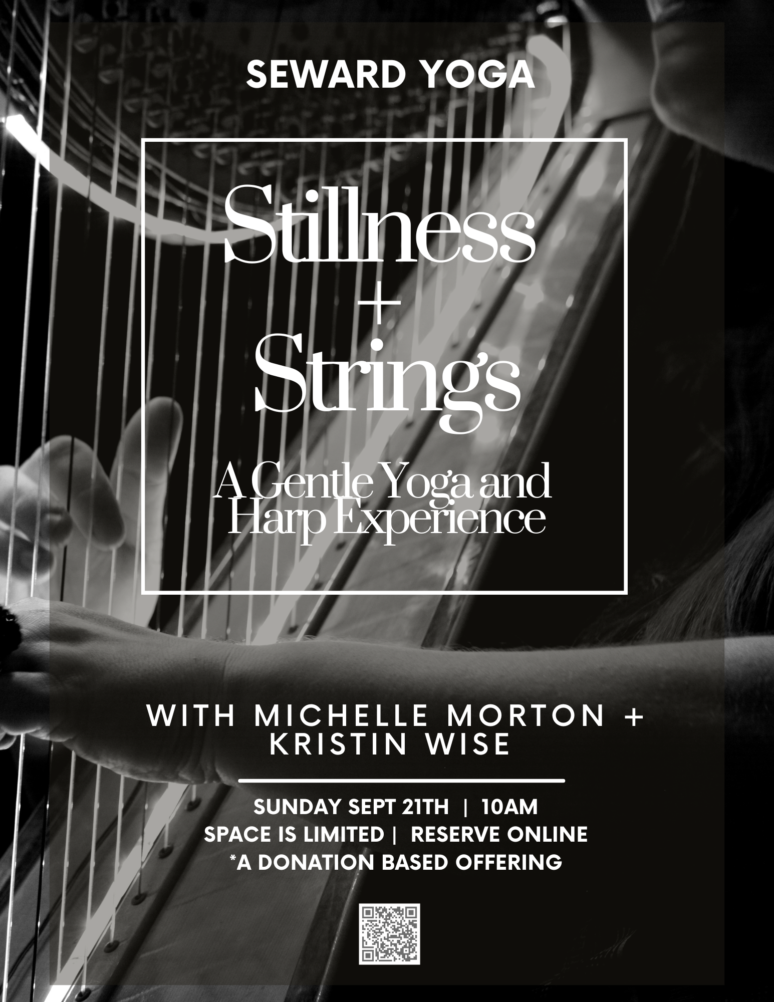 Stillness + Sound: A Gentle Yoga and harp experience