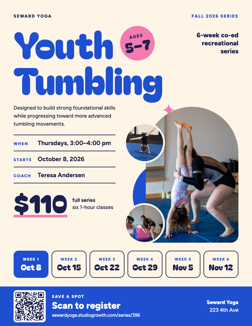 Youth Tumbling 6-Week Series: Ages 5–7