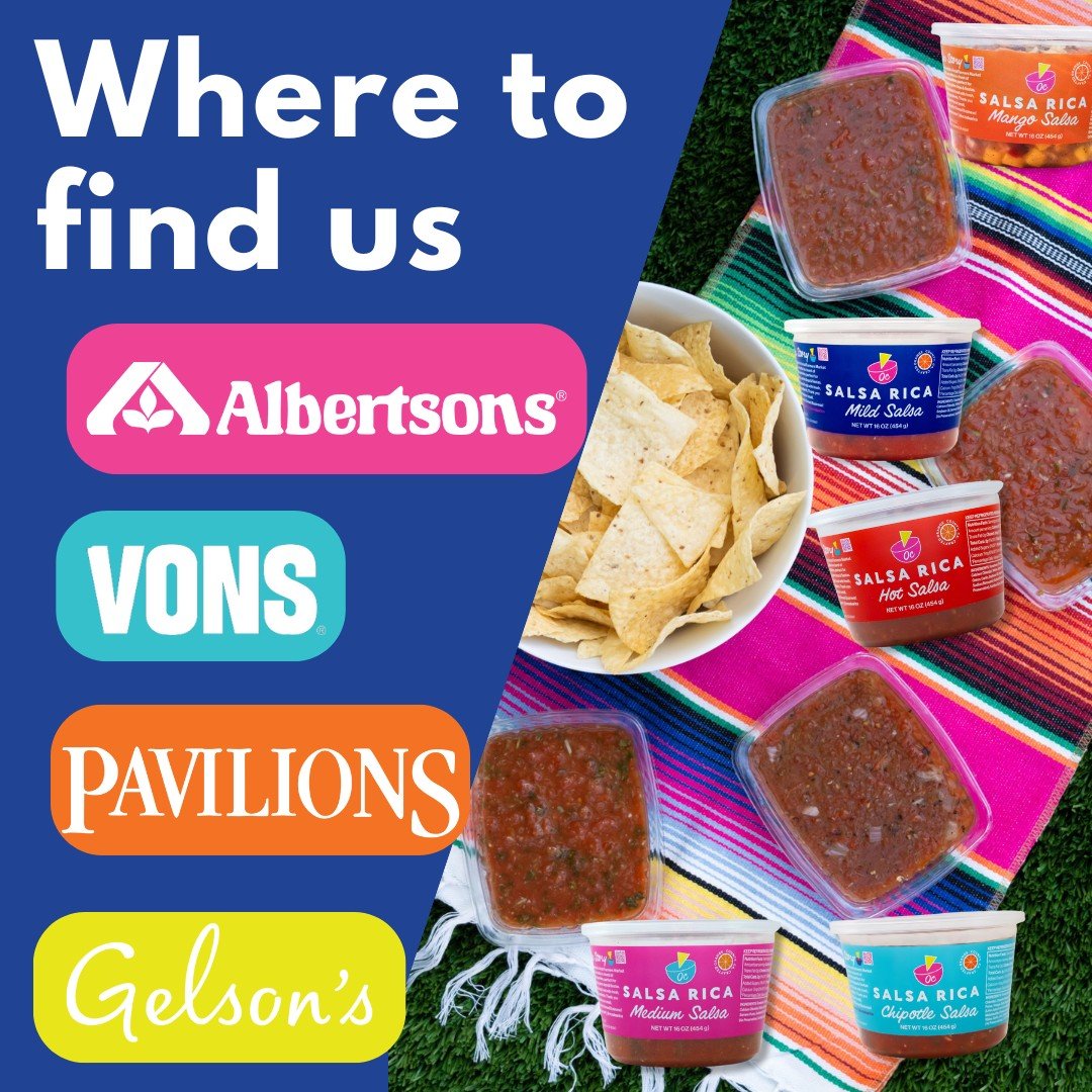 Salsa on your mind? Find us at your local SoCal @albertsons , @vons , @pavilions  and @gelsonsmarkets . 🛒