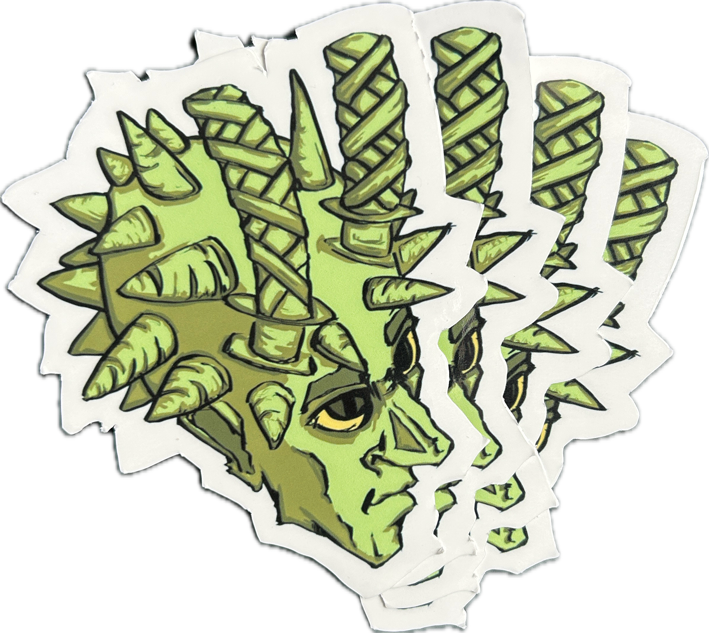 SWORD HEAD-GREEN STICKERS