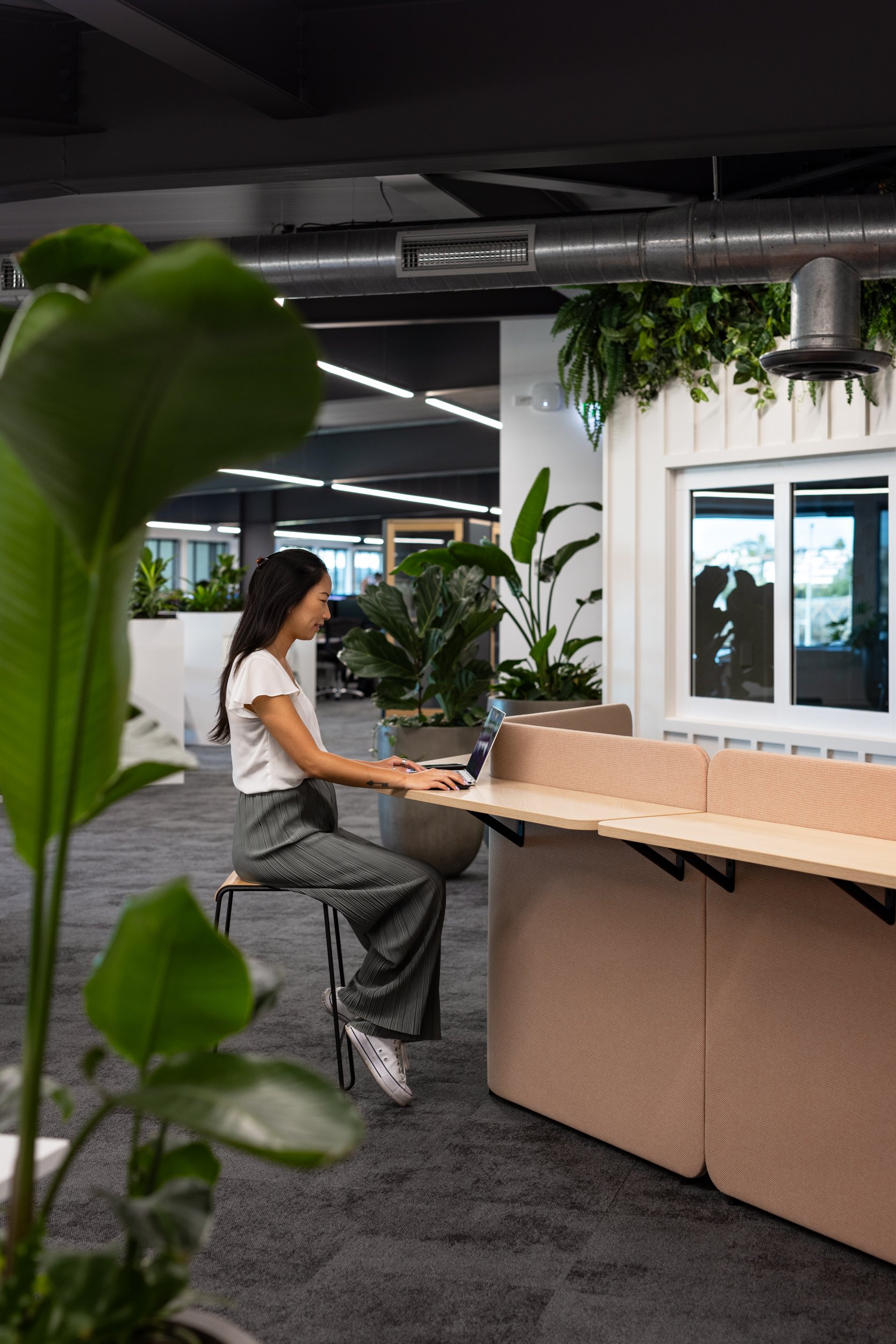 Workplace design with greenery