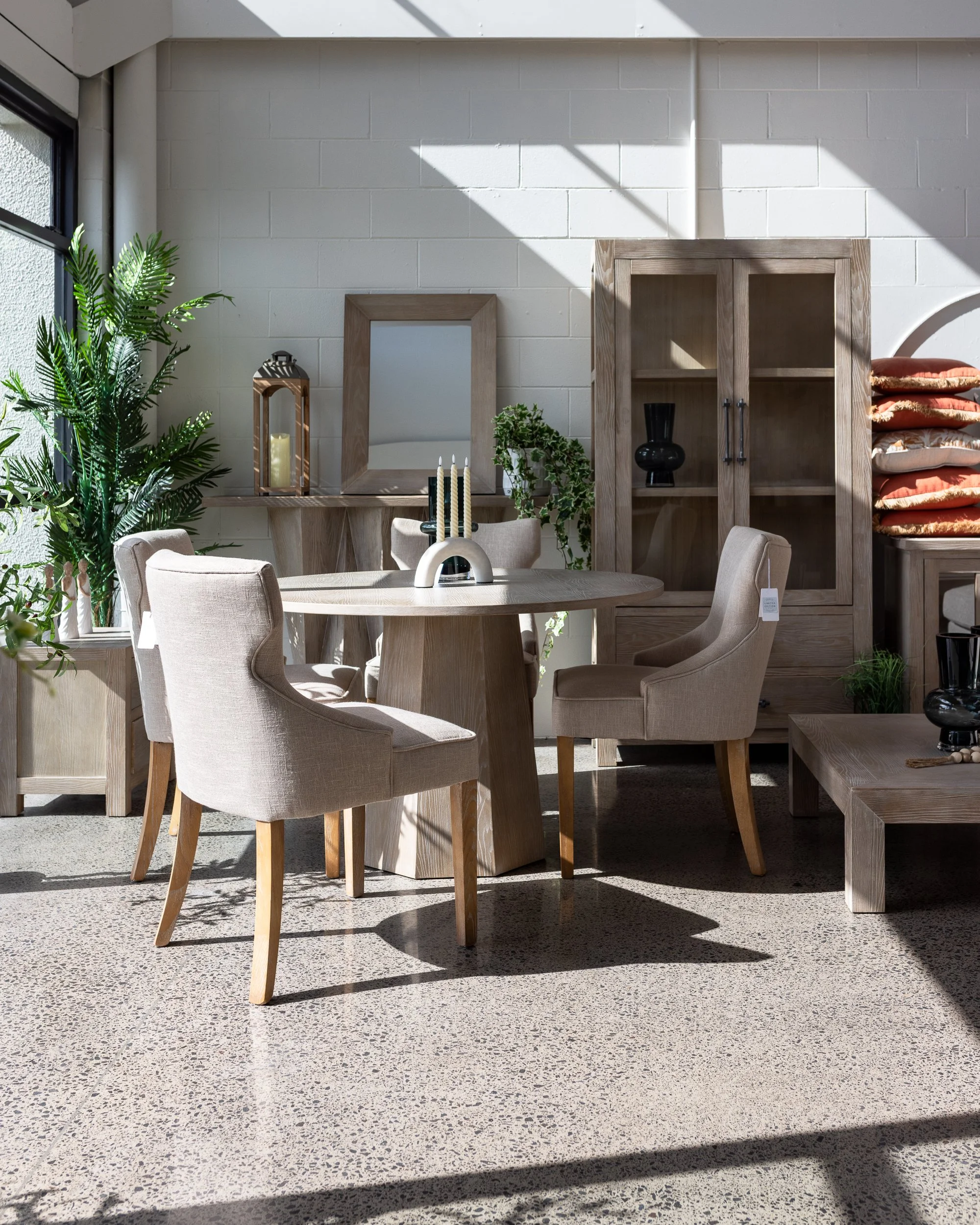 Retail showroom with residential furniture