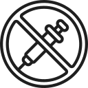 No smoking sign with a cigarette icon crossed out