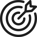 A target with an arrow hitting the bullseye