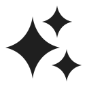 Black sparkling star shapes on a black background.