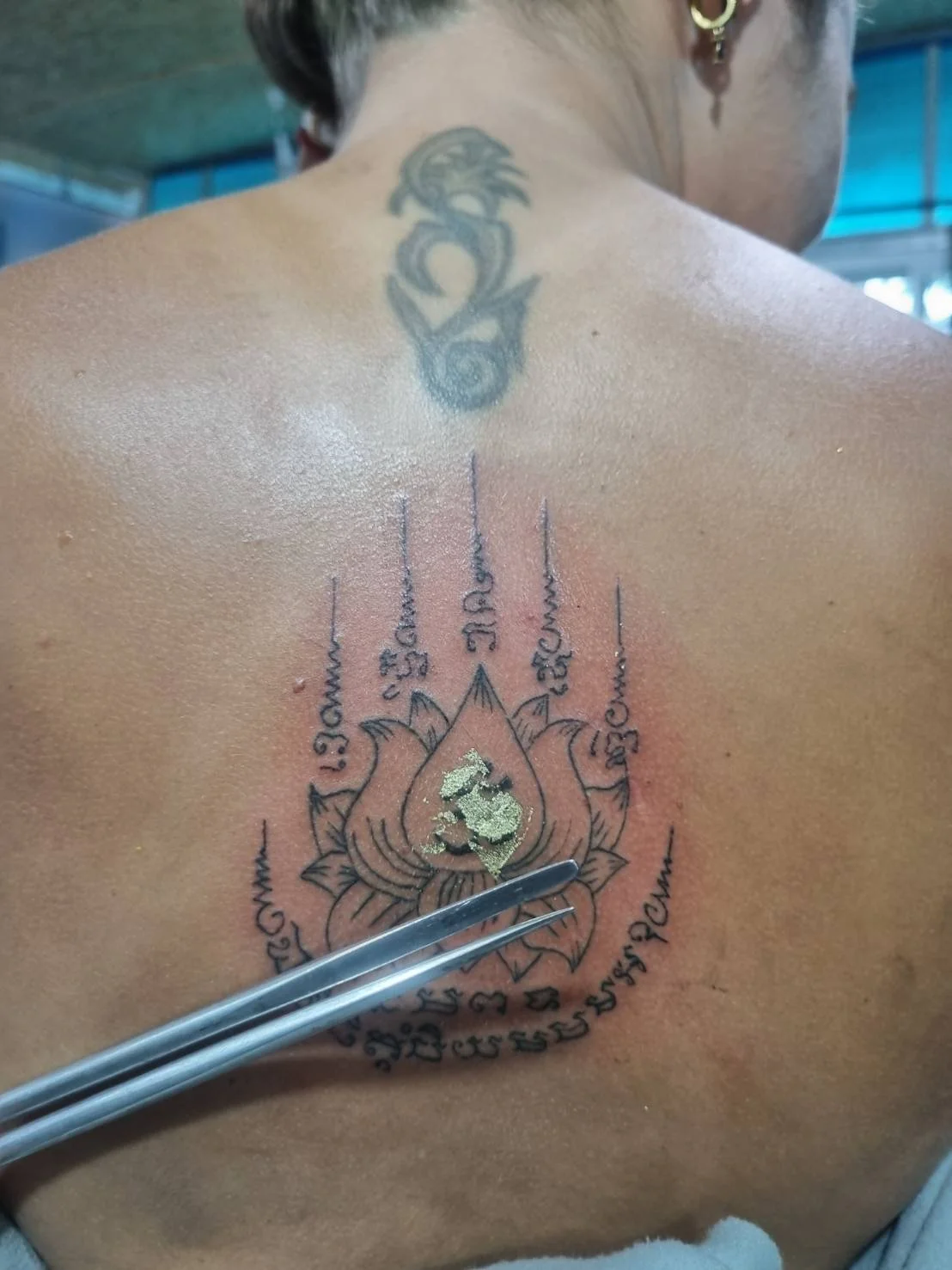 Fine Line Lotus Flower Sak Yant Phuket