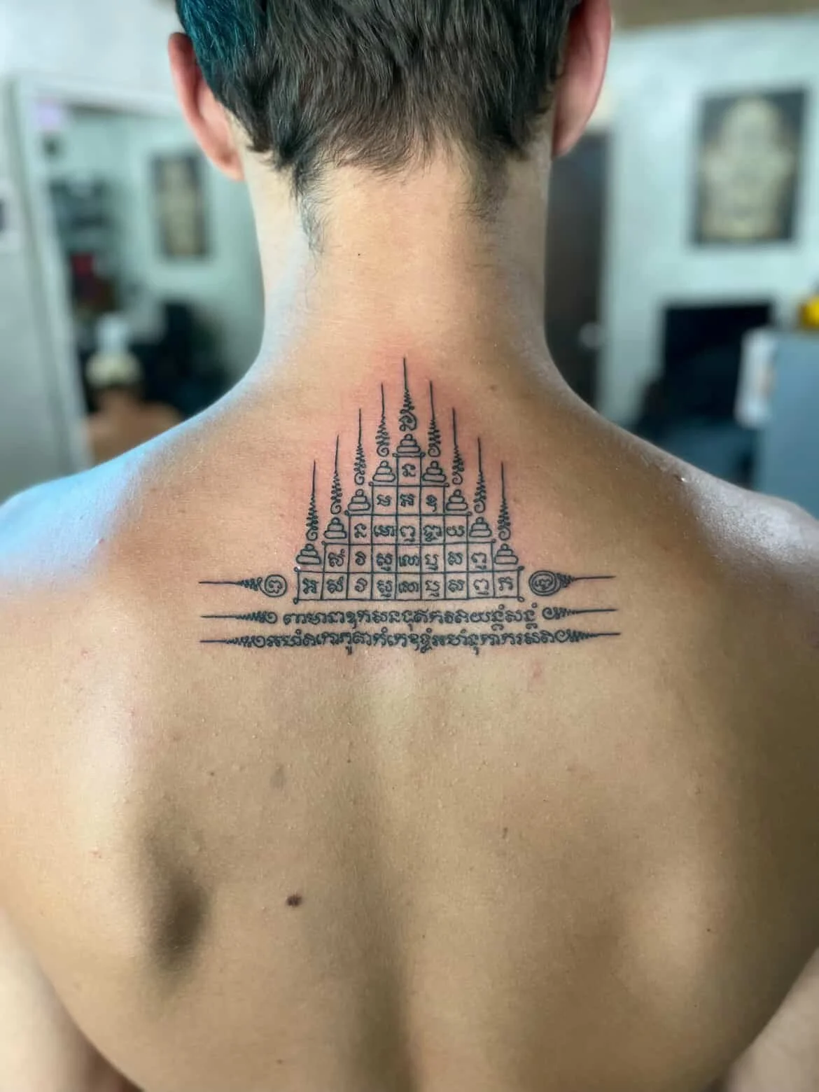 Gao Yord upper neck Sak Yant