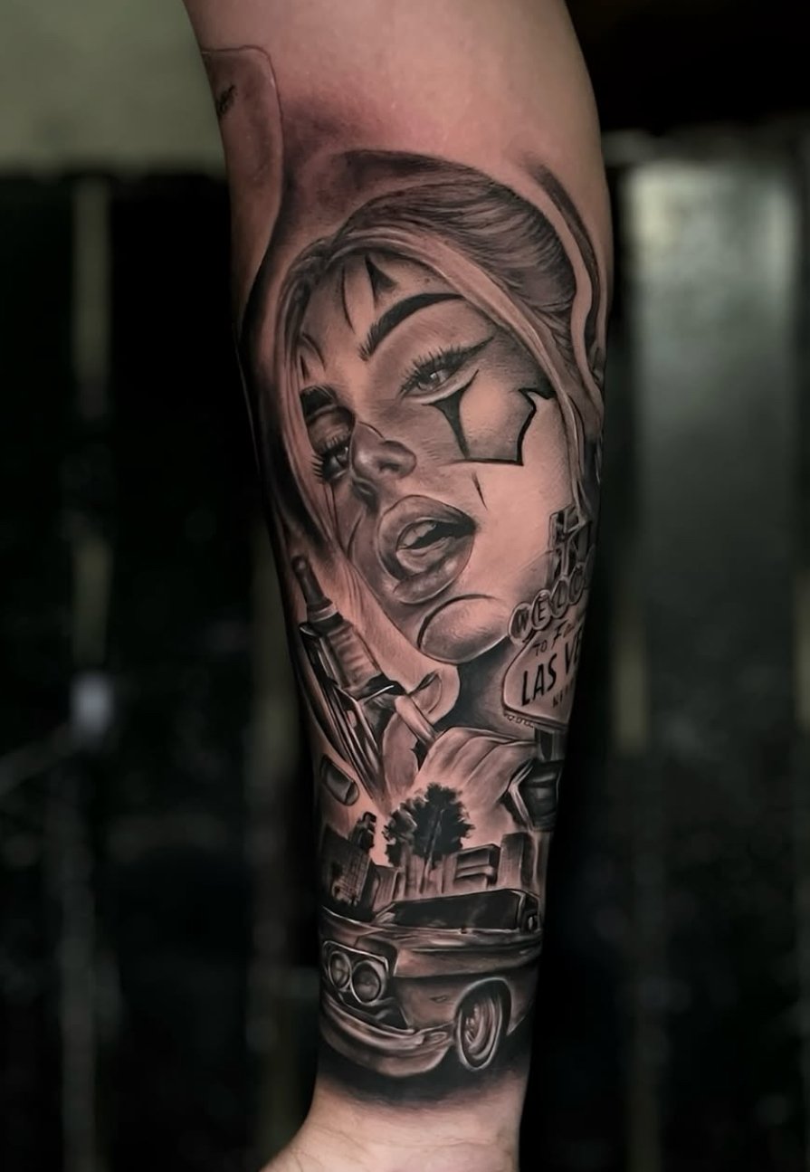 Custom tattoo styles completed at Fighters Ink in karon, Phuket